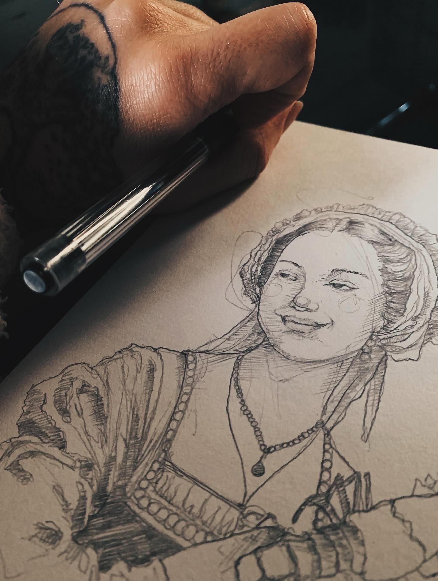 Juste une petite fenêtre des coulisses ❤️ il reste moins de 14 jours pour que le tarot originel prenne vie , alors juste merci 🫶 #tarotdeck #illustration #renaissance