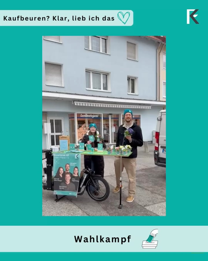 Wir sind heute auf dem Markt in Neugablonz!
Kommt vorbei und holt euch einen Flyer, Primel und gute Gespräche 🌸
#generationkf #generationkfwahlkampf #generationkftipp #generationkfkommunal2026 #kaufbeuren