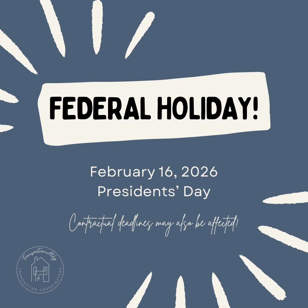 Reminder that today is a Federal Holiday and may affect those contractual deadlines!