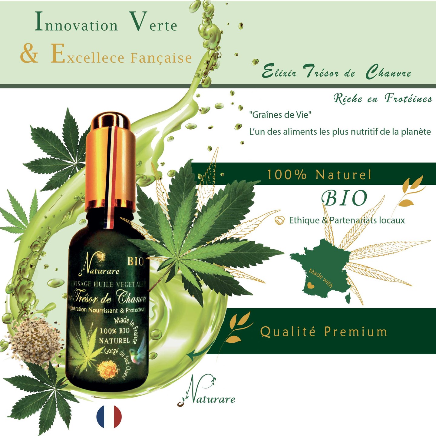 L’Eté est bel est bien là 🌞 avec son lot de petits tracas…
Soleil, vent, chaleur, déshydratation, sécheresse, coup de soleil, eau salée…
Autant d’éléments qui mettent à rude épreuve et fragilisent votre peau, vos cheveux et vous fatigue…
🌿 Il est indispensable de nourrir sa peau, ses cheveux & son organisme afin de rayonner de vitalité et d’être en meilleure forme🌿
Connaissez-vous le Chanvre ?
✨ Ses vertus sont exceptionnelles ! Très riches en nutriments, protéines et vitamines, il vous sera d’une aide précieuse en cette saison.
💚 Véritable couteau suisse :
vous pourrez apaiser votre peau fragilisée ainsi que vos coups de soleil
Nourrir votre peau qu’elle soit sensible, grasse, sèche…
Nourrir vos cheveux cassants
Faire une cure vitalité afin d’être en meilleure forme
Summer is well and truly here 🌞 with all its little worries...
Sun, wind, heat, dehydration, dryness, sunburn, salt water...
So many elements that put your skin and hair to the test and make you tired...
🌿 It's essential to nourish your skin, hair & body in order to radiate vitality and be in better shape🌿
Do you know Hemp?
✨ Its virtues are exceptional! Very rich in nutrients, proteins and vitamins, it will be a precious help this season.
💚 A true Swiss Army knife:
you'll be able to soothe your weakened skin as well as your sunburns
Nourish your skin, whether sensitive, oily or dry...
Nourish brittle hair
Make a vitality cure to be in better shape
#hemp #hempoil #hempoilbenefits #chanvre #huiledechanvre #huilevegetale #huilevegetalebio #chanvrefrancais #madeinfrance #cosmetiquenaturelle #cosmetiquebio #complementalimentaire #complementalimentairenaturel #foodsupplement #dietarysupplement #viesaine #viesainecorpssain #cbd #canabis #curenaturelle #santenaturelle #suddelafrance #soinvisage #soindepeau #soinnaturel #producteurlocal #naturare #naturarebio #naturarefrance #naturarefr