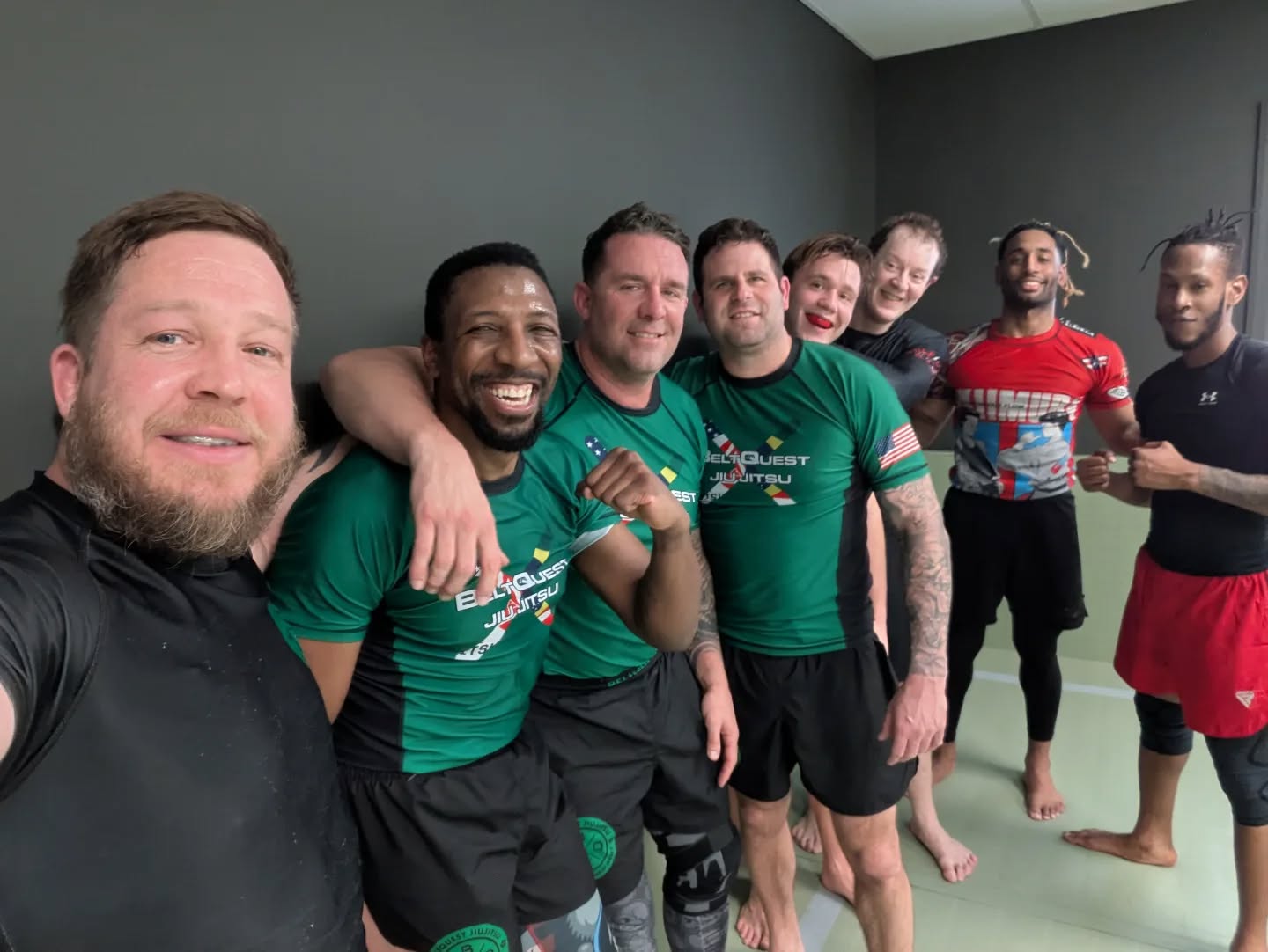 Great No-Gi class at 12PM today.
Huge shoutout to Shannon who is back training after battling cancer. The big man won. Stronger than ever and right where he belongs. 💪
Proud of this team.