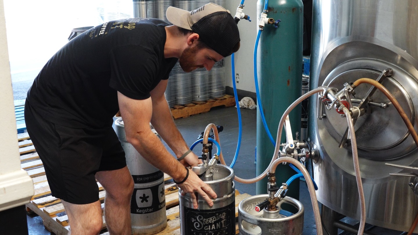 The refill before the refill.
Us at Steeping Giant takes care of replacing your kegs with fresh cold brew when you run out. Before cold brew shows up on tap, there’s cleaning, filling, and making sure everything’s right.
Let’s improve office morale! Office cold brew delivery made easy with Steeping Giant. Give us a call today!
#coldbrew #coffeelover #coldbrewcoffee