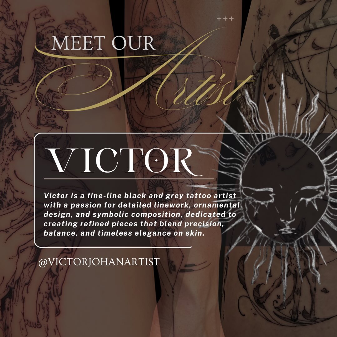 We’re pleased to officially welcome Victor @victorjohanartist to the Astoria Ink team. 🪽
Victor specialises in fine-line black and grey tattooing, combining precise linework with thoughtful composition and symbolic detail. His work reflects balance, refinement, and a strong understanding of how each design should flow naturally with the body.
He approaches every piece with intention and care, ensuring each tattoo is both visually striking and built to stand the test of time.
Bookings with Victor are now open.
Your Story. Your Ink.