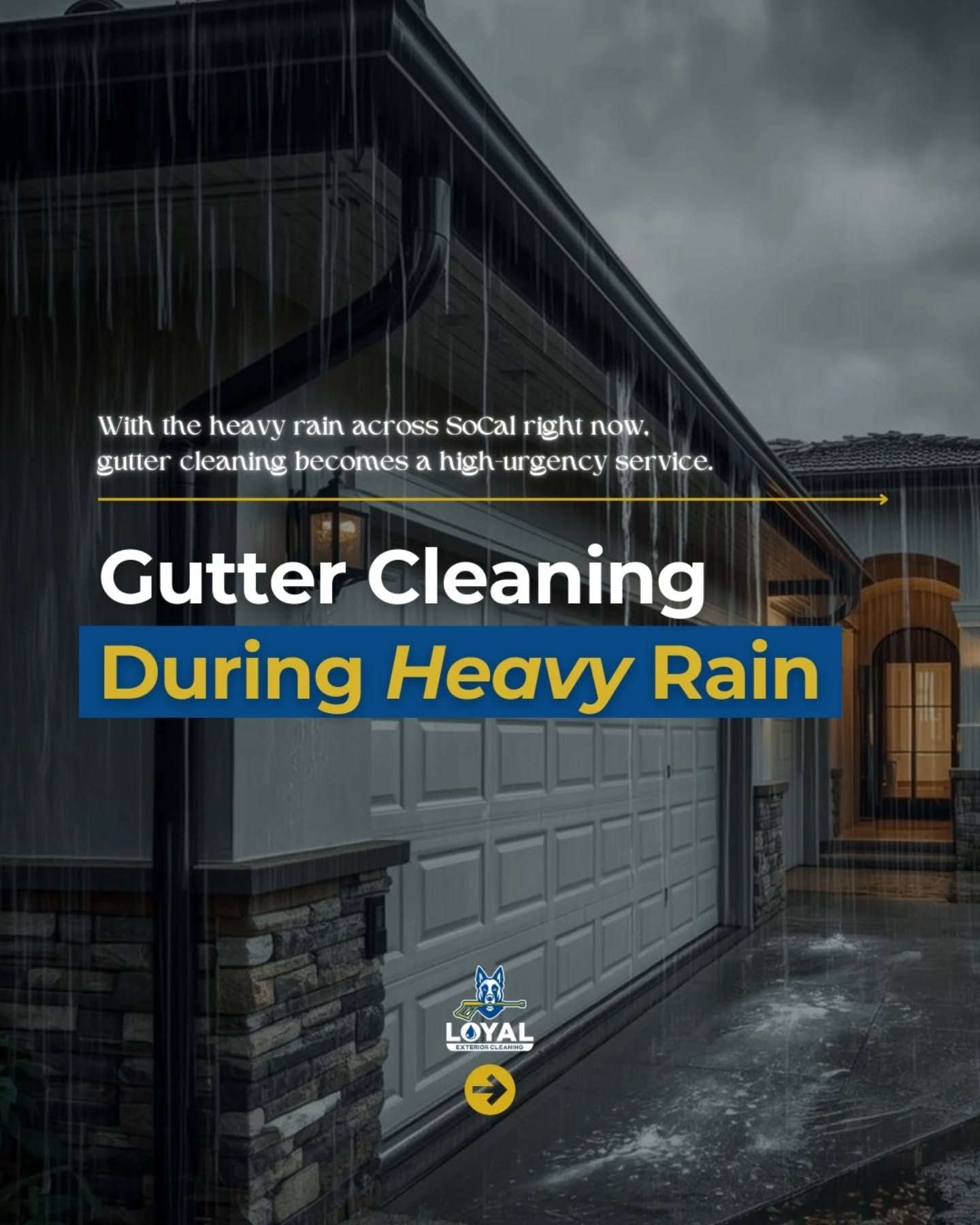 Heavy rain in SoCal is more than just inconvenient, it exposes clogged gutters fast. 🌧️
🚨 Overflow, water damage, stained exteriors, and pest issues all start with gutters that cannot drain properly.
🏠 That is why so many homeowners and HOAs are booking gutter cleaning right now.
🪟 If you are already thinking of scheduling window or exterior cleaning with us, this is the perfect time to take care of your gutters too!
☎️ FREE ESTIMATE | Call us: 714-831-7146
🛡️ Clean gutters protect your roof, walls, and foundation, and help your exterior stay cleaner longer.
📲 BOOK NOW and get storm-ready.
☎️ FREE ESTIMATE | Call us: 714-831-7146
🌐 Book online via link in bio
✅ Professional • Insured • Safety-Certified
✅ 5-year Roof Washing Warranty
❄️
❄️
❄️
❄️
❄️
#loyalexteriorcleaning #pressurewashing #windowcleaning #roofcleaning #guttercleaning