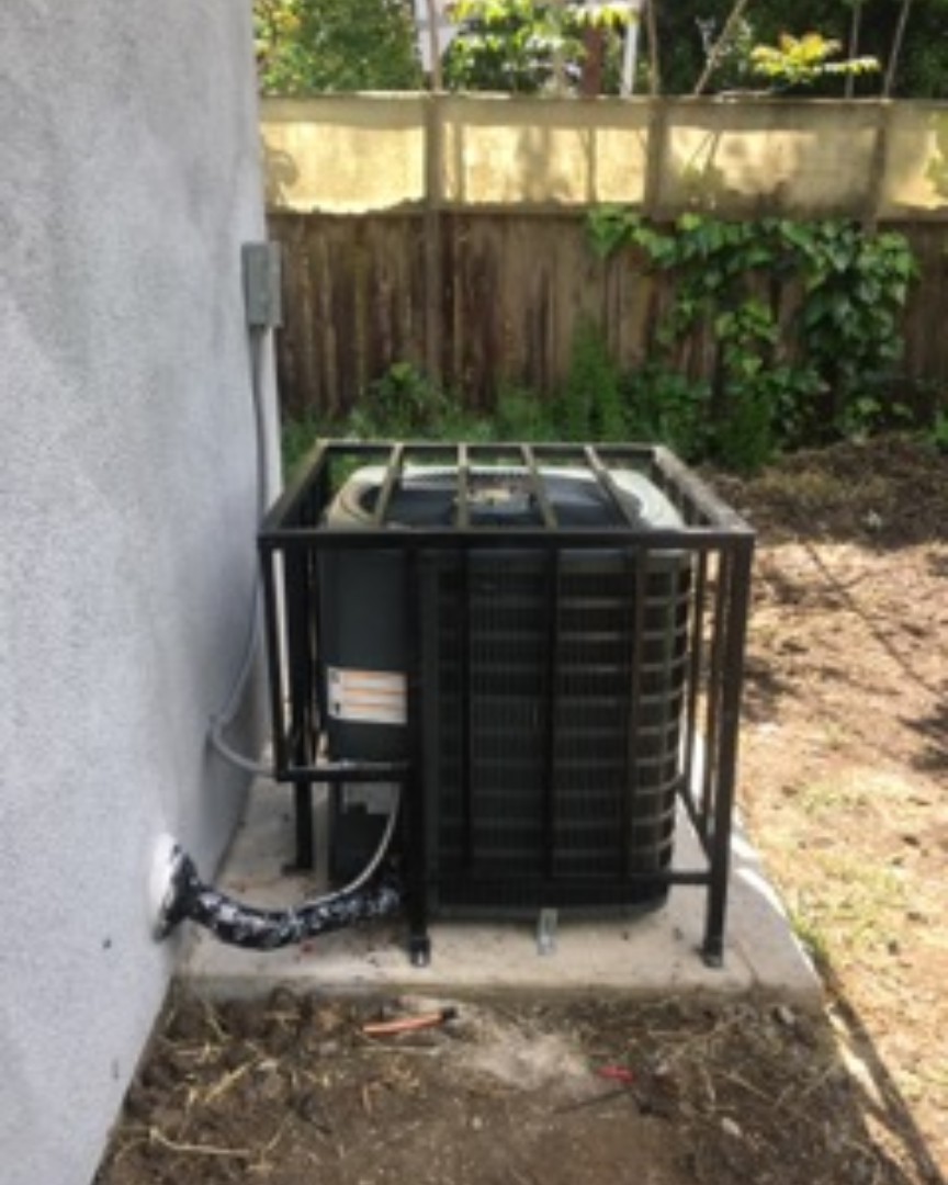 Condenser replacement with cage added