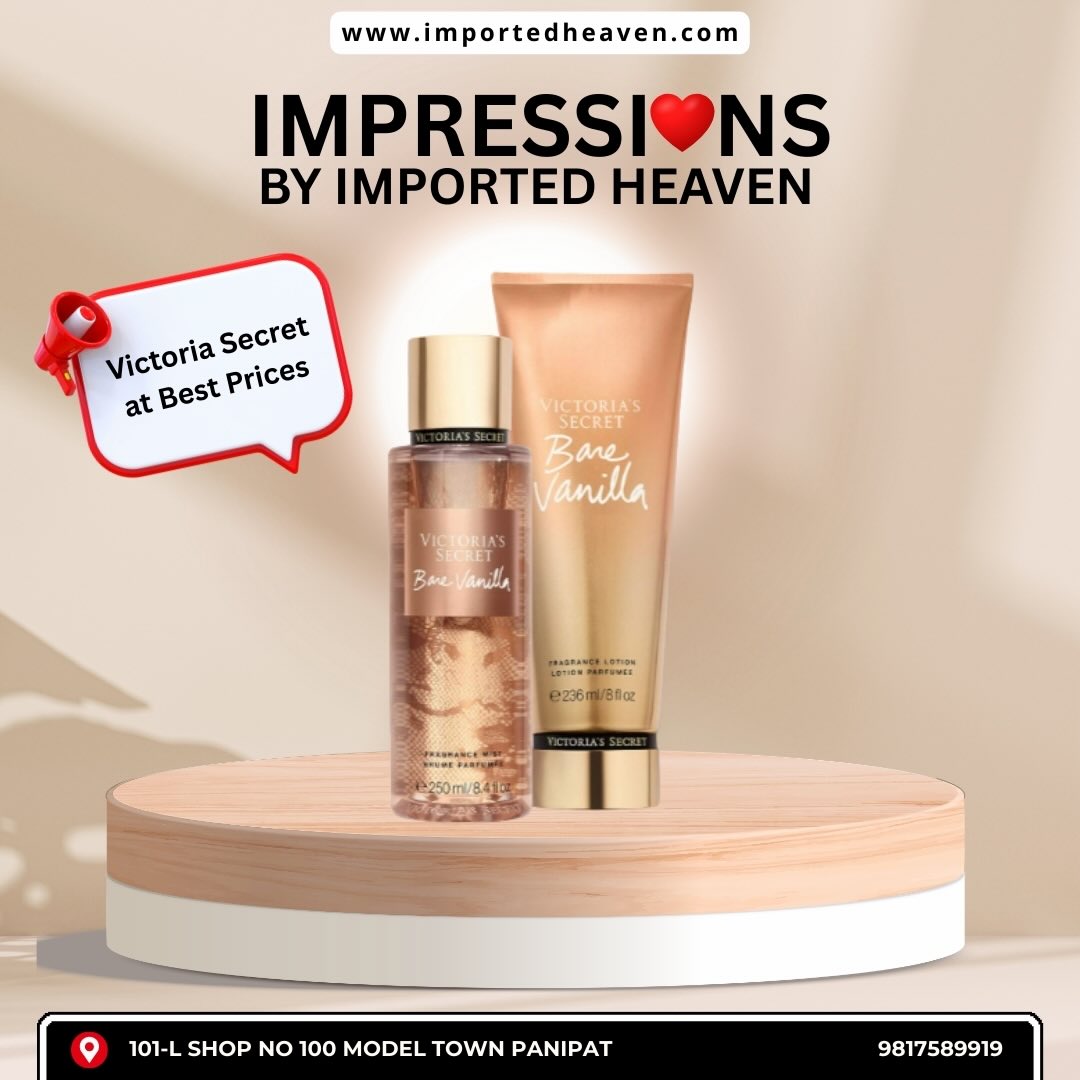 Glow like a Victoria’s Secret angel ✨
Original body mists & lotions now available at Impressions by Imported Heaven 💕
Smell luxurious✨
Feel confident✨
📍Model Town Panipat
🔗 importedheaven.com
#importedheaven #panipat #bodylotion #t20worldcup2026 #beauty