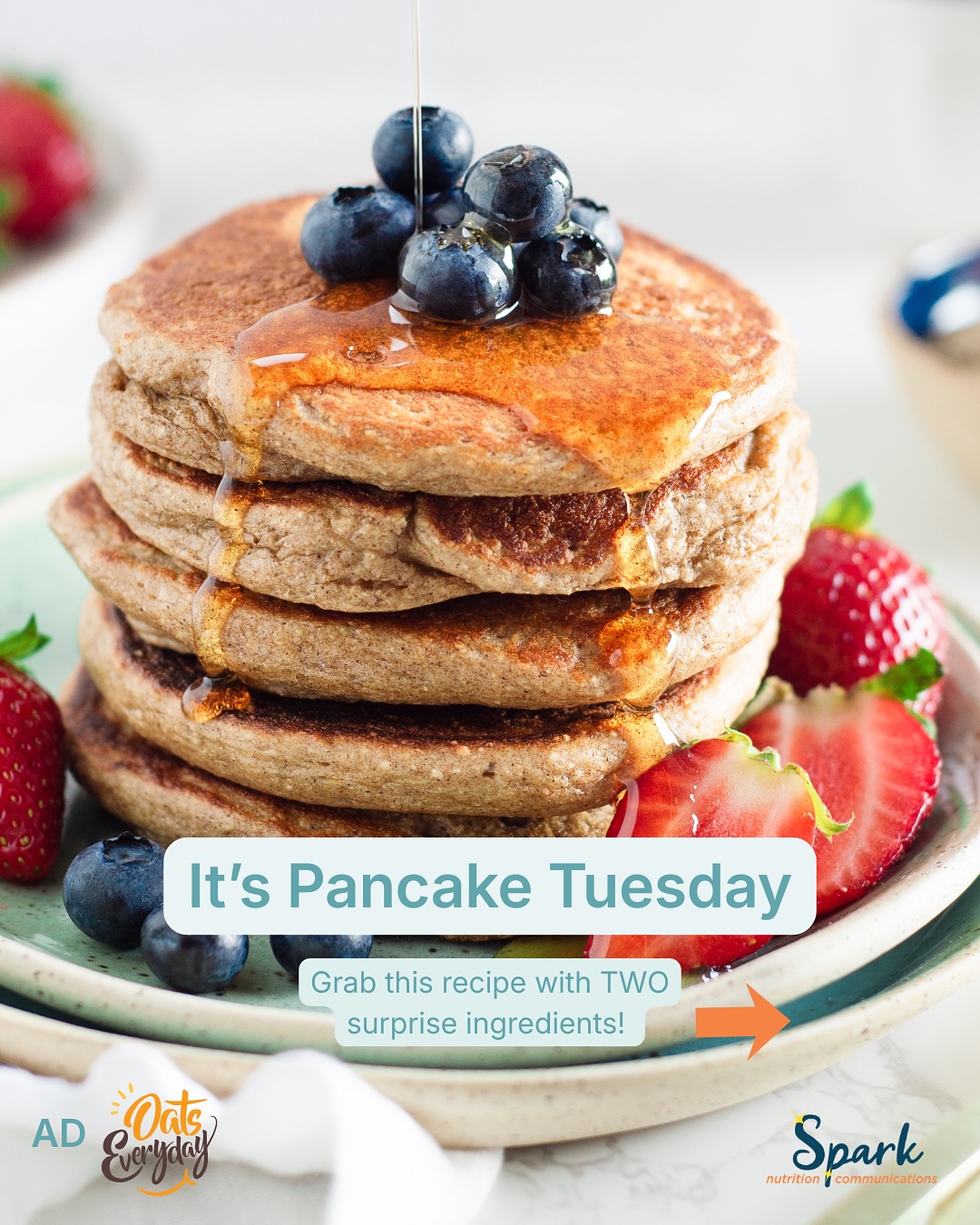 🥞 Pancake Tuesday is the perfect moment to inspire clients with a wholesome twist on a classic favourite. #ad @oats_everyday
We’re sharing this recipe made with two surprise ingredients: Canadian oats for gut healthy fibre and cottage cheese for a protein boost.
It’s easy, on-trend, and perfect to make yourself — or pass along to clients.
Comment “pancake” and we’ll send you the link to the recipe.
Visit OatsEveryday.com for more recipes and to explore more Canadian oats inspiration.
#pancaketuesday #pancakes #easyrecipes #dietitianapproved