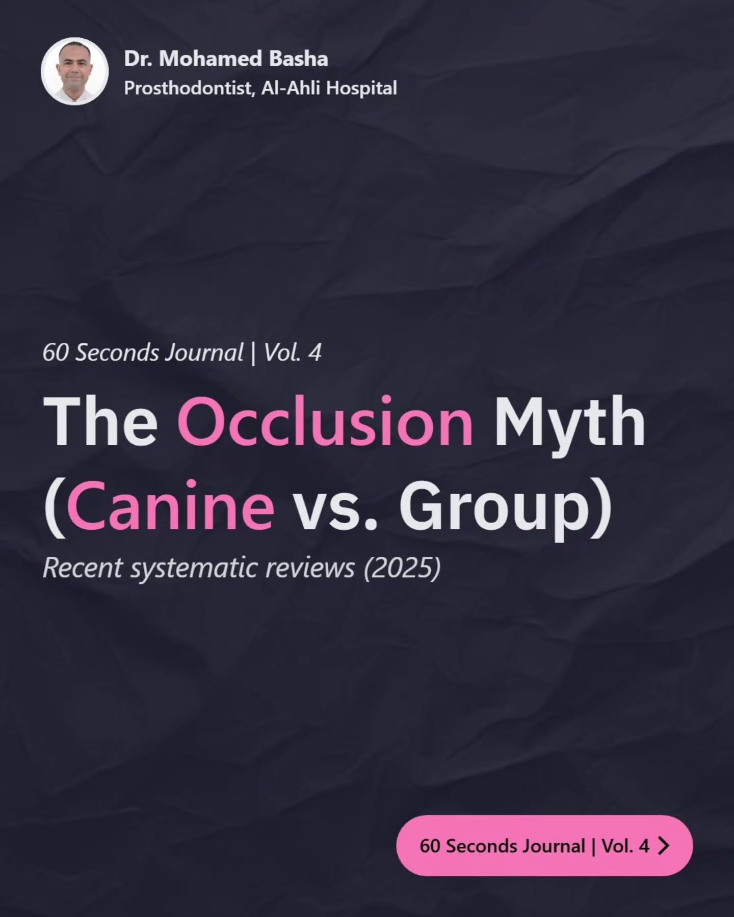 Are we worshiping a false idol? 🦷⚠️
We were trained that Canine Guidance is the "Holy Grail" of occlusion. If you didn't achieve it, you failed.
But the 2025 literature is shouting something different: Adaptability.
For a natural tooth with a healthy PDL? Sure, Canine Guidance is great. But for a rigid implant? Or a heavy bruxer? Forcing the canine to take 100% of the load is a recipe for fracture.
The new rule?
Natural Teeth: Respect what exists.
Implants: Share the load (Group Function).
Swipe to see the Decision Matrix for 2026. 👉
#60SecondJournal
#alahlihospital #dohaqatar #medical #الدوحة