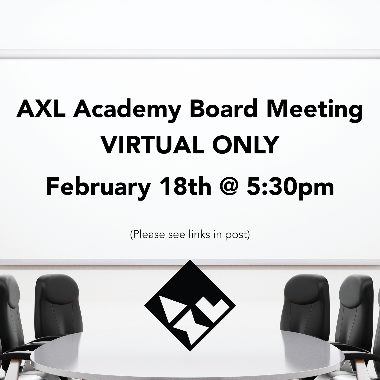 AXL Academy Virtual Board Meeting – Today at 5:30 PM
We invite our families and community members to join us for this evening’s AXL Academy Board of Directors meeting.
🗓 Today
⏰ 5:30 PM
💻 Virtual Meeting Link: https://axlacademy-
org.zoom.us/j/86478182657?pwd=RZtNkpNTuqsvzBTxMML1kjRsufReYo.1
Please find the meeting agenda link below for your review.
https://docs.google.com/document/d/1BAecejeWLboQvIdrbW8UCSjJcfdpcTe3ctarc1IN4XA/edit?usp=sharing
Your engagement and support help strengthen our school community. We look forward to your participation.