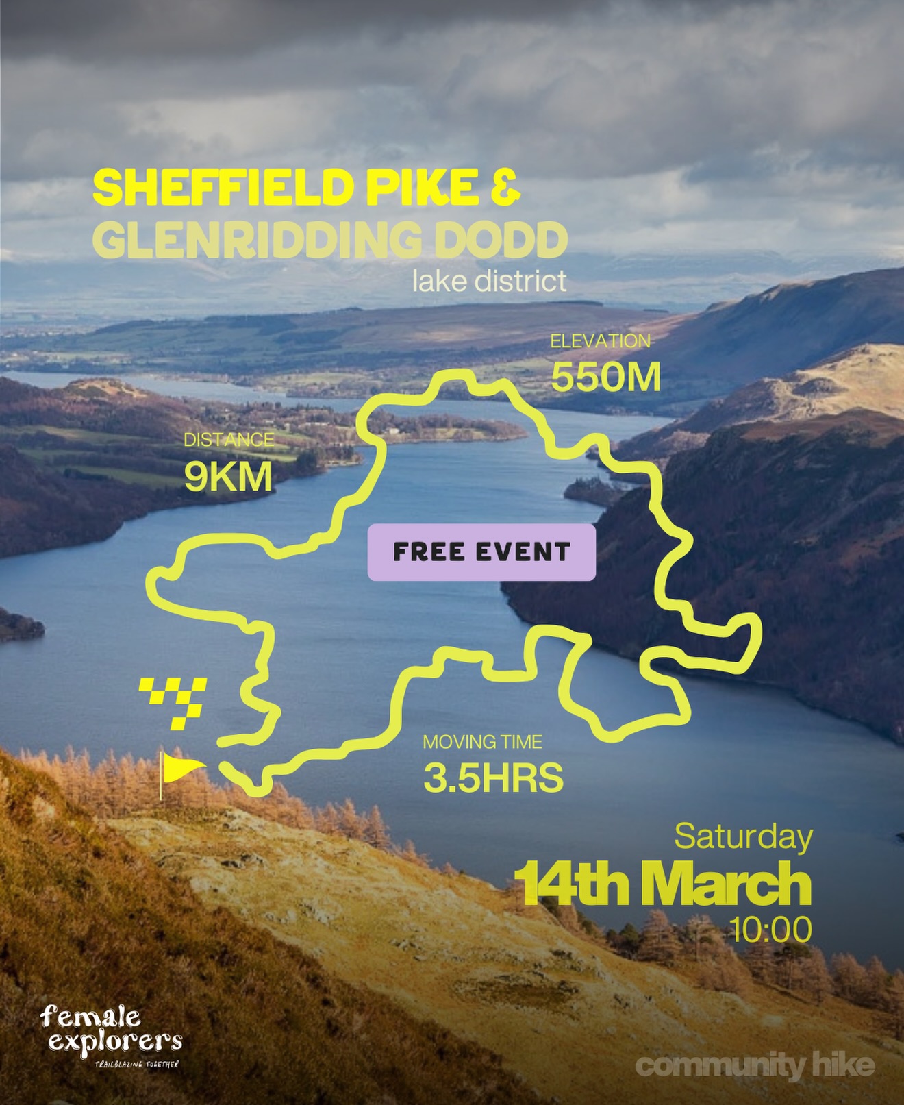 📣 Lake District Community Hike 🥾 we’re so excited for our next community hike in the lakes on Saturday 14th March, up Sheffield Pike and Glenridding Dodd :) with the lovely @exploringbybicycle 🥾
It’s a fantastic circular route up two stunning Wainwrights, with a nice stop for a drink at The Travellers Rest pub three quarters of the way around! With about 550m of elevation it’s a good active hike but perfect for those looking to tick two more Wainwrights off their list and meet some other lovely hiking girls in the area! For those of you who aren’t in a rush to get off we head to @basecampnorthlakes for coffee and cake after too! :)
This is free event, you can sign up via our eventbrite ☝️ or comment LAKES and we’ll send you all the info direct to your DMs 📥
#girlshike #lakedistrictuk #lakedistrictwalks #lakedistrict #wainwrights