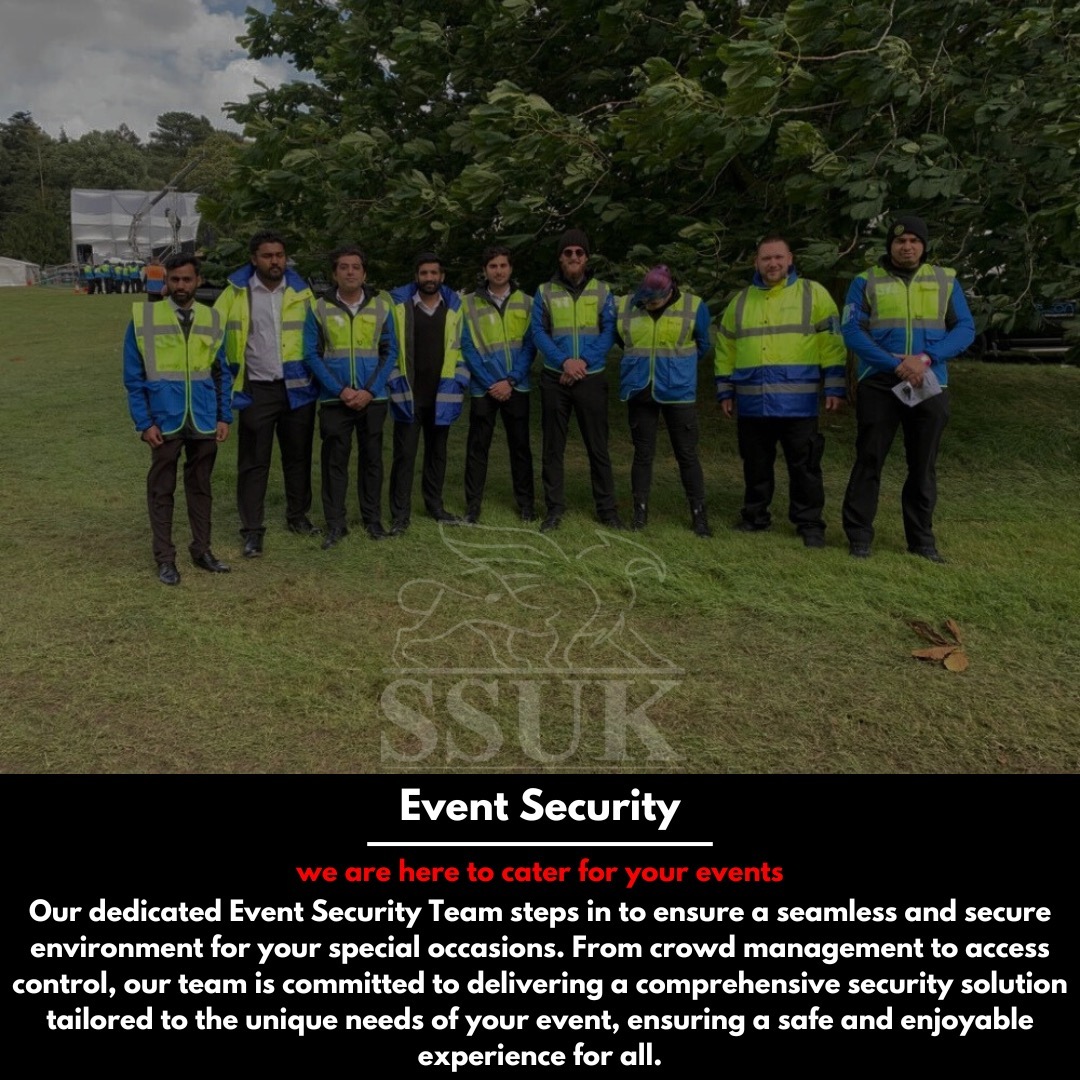 Events that sparkle, protected by our security team that shines. 🌟 At SSUK, we ensure your gatherings are not just memorable but safe and secure. Trust our event security experts to keep the good times rolling smoothly.