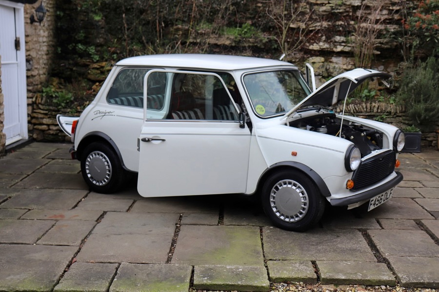 For Sale!!!
1988 Austin Mini Designer Mary Quant
Is this Mini possibly the greatest collaboration of all time?
* 43,000 Miles from New
* Host of Bills from reputable Mini Specialist
* Limited Edition Mini collaborated with Mary Quant
* Very Rare Original Nimbus Trim
* Exceptional Condition
* Increasingly rare Mini Variant
Check out the website for more information!
#mini #minidesigner #quant #maryquant #classicmini