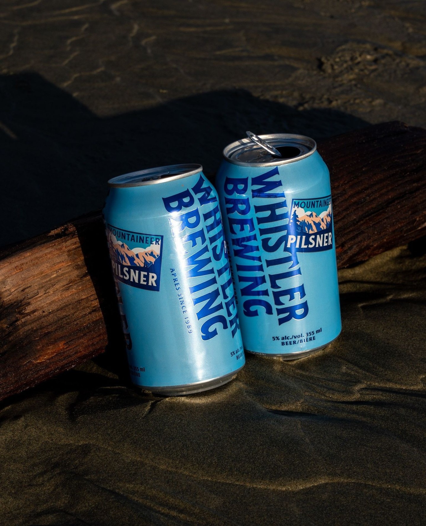 Cold cans on an even colder beach? Peak Canadian efficiency.