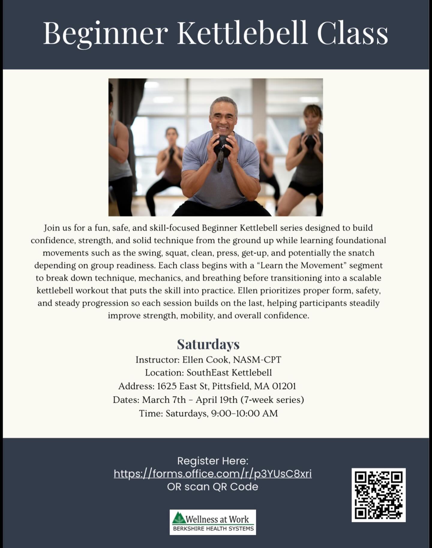 Coach Ellen is offering BHS Employees an exclusive class!
This class is designed for BEGINNERS to learn foundational Strength and Conditioning techniques in a safe, structured environment.
The class is $15 a session and lasts 7 weeks.
Class is capped at 10 people so sign up soon!