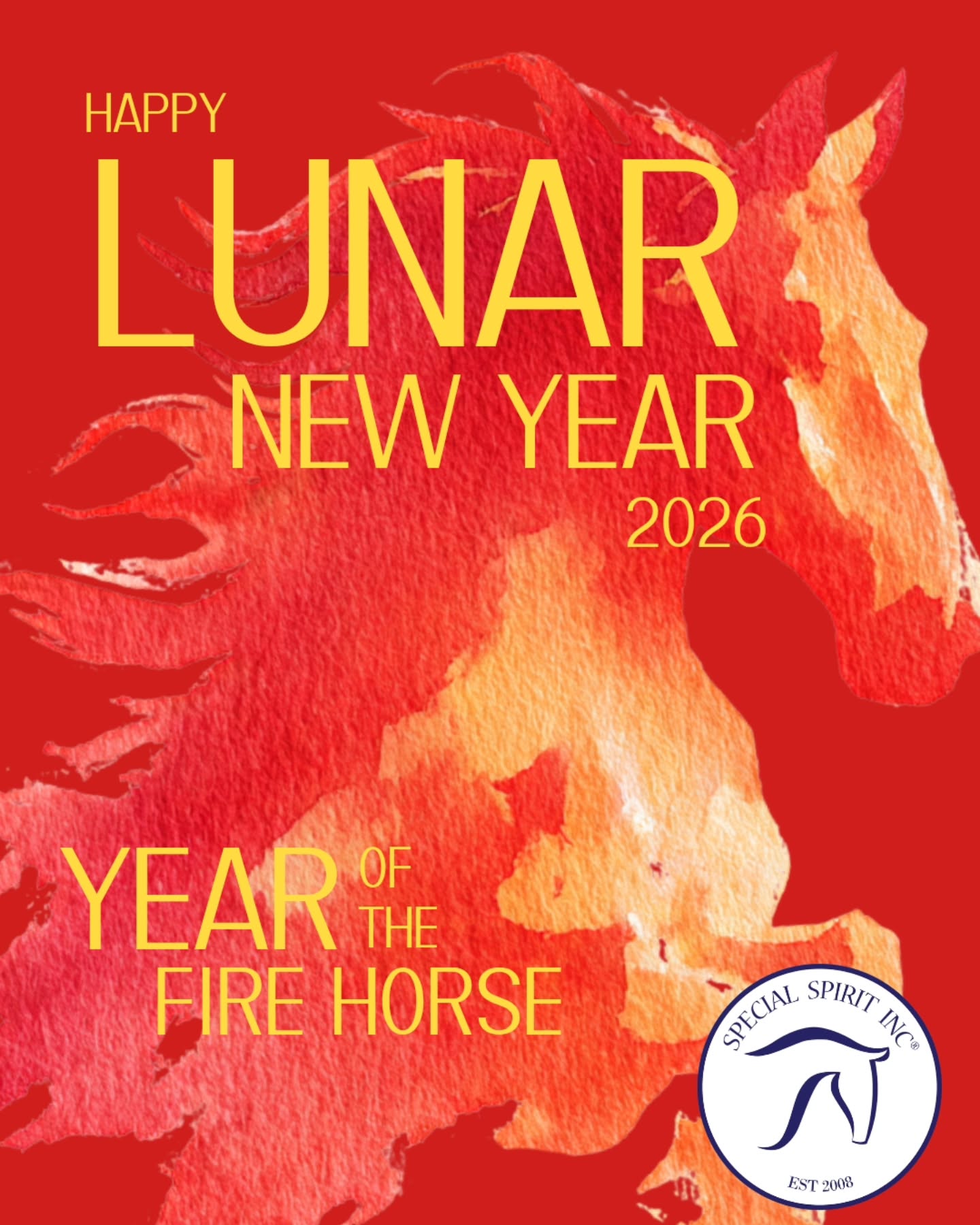The Fire Horse carries us toward growth, purpose and new possiblities.
Happy Lunar New Year!