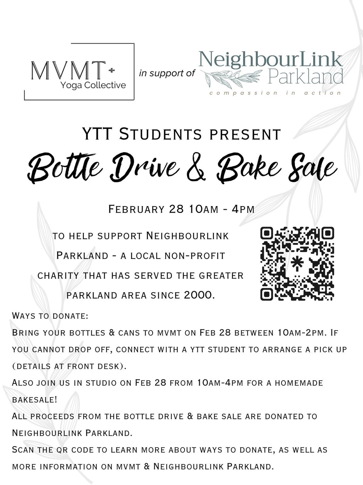 It doesn’t have to be big to matter.
Bring your bottles. Grab a treat. Stay a while.
Join us from 10–4pm for our Bottle Drive & Bake Sale as we raise funds for NeighbourLink Parkland building community, creating awareness, and giving back to the people who support so many of us all year long!
Every small act adds up
#sprucegrove #parklandcounty #stonyplain