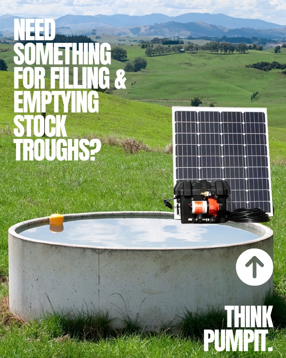 Are your stock troughs running low or in need of a clean-out? Keep your stock hydrated this summer and your property running smoothly with PumpIt - our solar-powered water pump —the perfect solution for filling and emptying stock troughs, even in the warm Northland heat.
✅ Portable & easy to use
✅ Powered by the sun
✅ Self-priming pump - that can handle dry runs
Made right here in NZ, it’s built tough for Kiwi farms.
Don’t let the heat catch you out — order yours today via our website.
📦 Made to order, so please allow up to two weeks for assembly.
#solarpoweredwaterpumps #nzfarming #kiwifarms #lifestyleblocks #lifestyleblocksnz #offgrid #offgridnz #solarwaterpumpnz