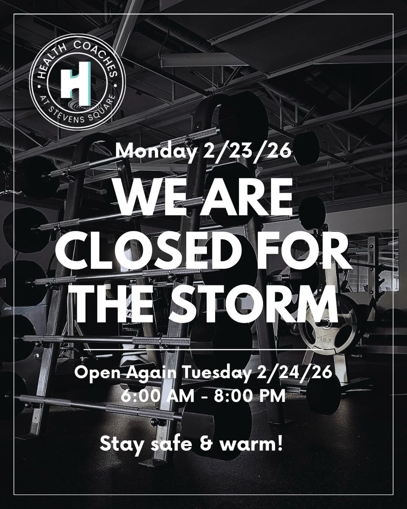 Stay safe & warm and we will see you on Tuesday! Enjoy the snow! ❄️