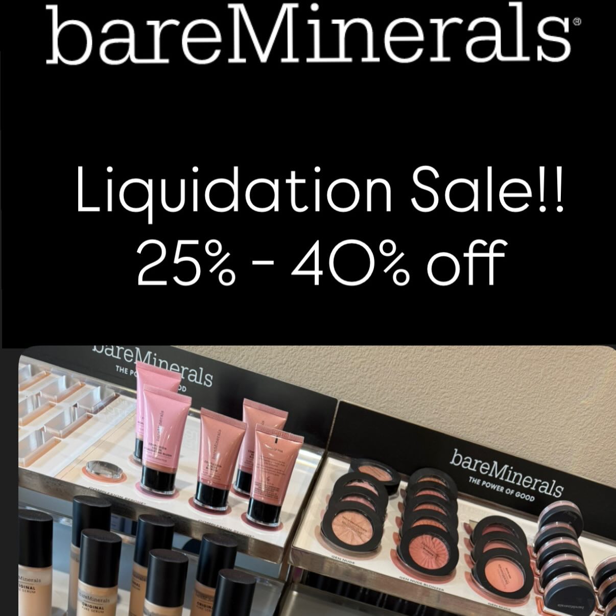 After much thought, weāve made the decision to discontinue our partnership with bareMinerals and will no longer be carrying the line at Absolute Acrylic.
For over a decade, so many of you chose to purchase your makeup and skincare from us instead of big box stores ā and that loyalty has never gone unnoticed. Supporting our small business the way you did truly mattered, and Iām incredibly grateful for every single purchase over the years. š¤
The last few years, however, have been challenging. We experienced long stretches where key products were unavailable, several top-selling skincare items were discontinued, and at times ordering wasnāt possible at all. As a small business, consistency is everything ā and when we couldnāt physically get the products you loved, it made it very difficult to serve you the way we always have. With the addition of a new beauty retailer in town, our community now has more shopping options than ever, which also naturally shifted buying patterns.
Because of that, weāve decided itās time to close this chapter.
⨠We are now holding a liquidation sale:
25ā40% off all in-stock bareMinerals products while supplies last. If you have a favorite and want to grab it before itās gone, now is the time.
Thank you again for supporting us for the past decade. Small businesses survive because of loyal clients like you ā and we never take that lightly.
ā Liz
Absolute Acrylic Nail Spa & Salon