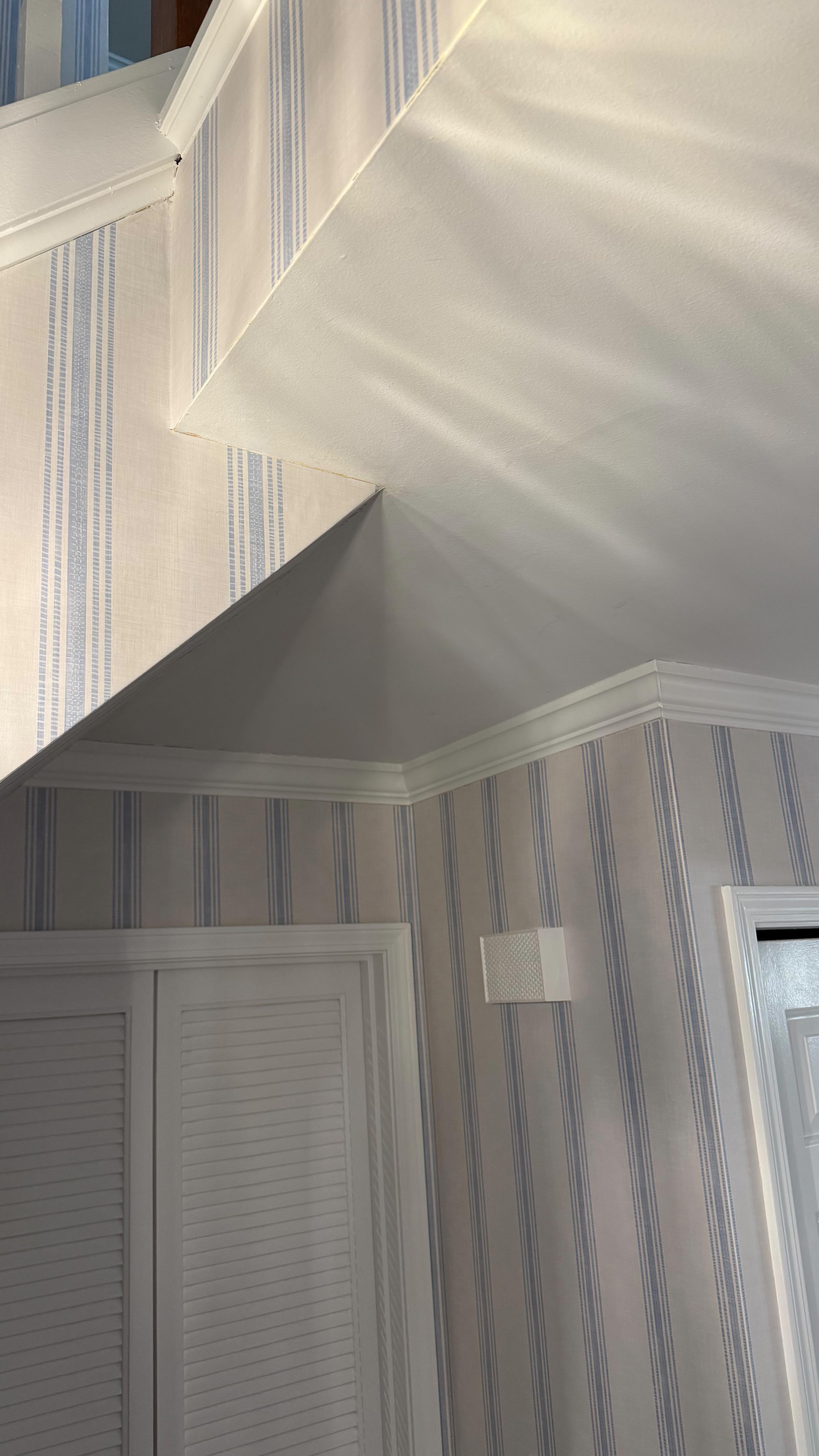 Inside corners, outside corners, angled corners… Our wallpaper experts can handle it all. Reach out to our team if you would like to get pricing on a project!
