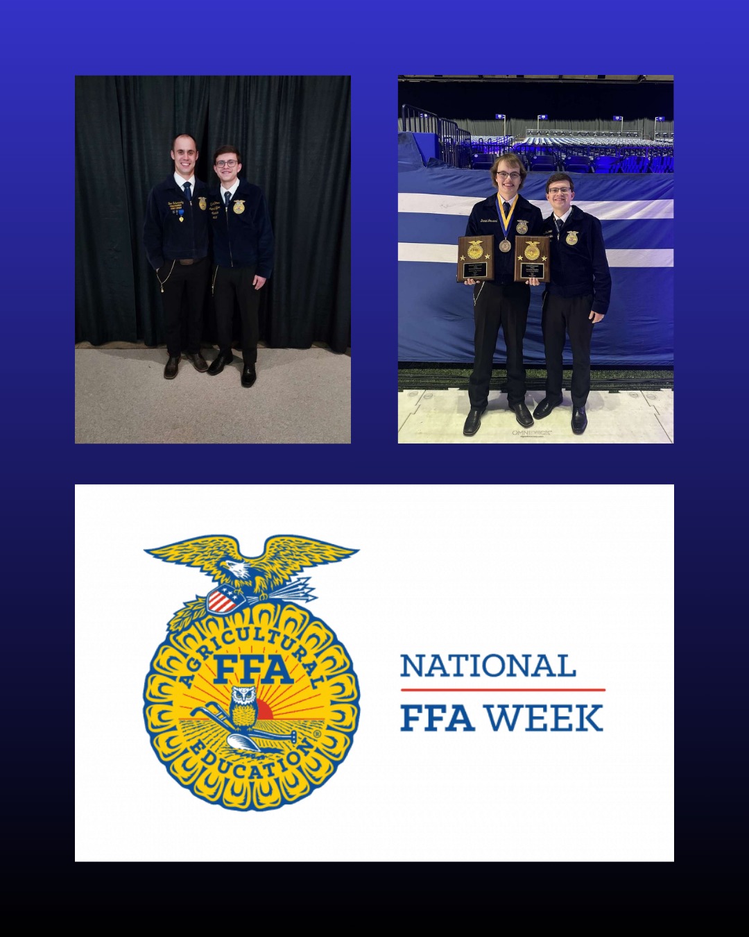 Happy National FFA Week! Thank you FFA for the impact you have made in our lives and communities. Go blue and gold!