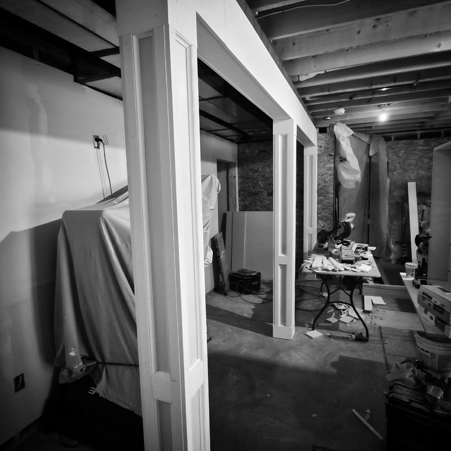 Man, it feels good when you can start seeing the fruits of your labor. This is going to be one truly remarkable walk-out basement in Greenfield when the dust settles...literally.
