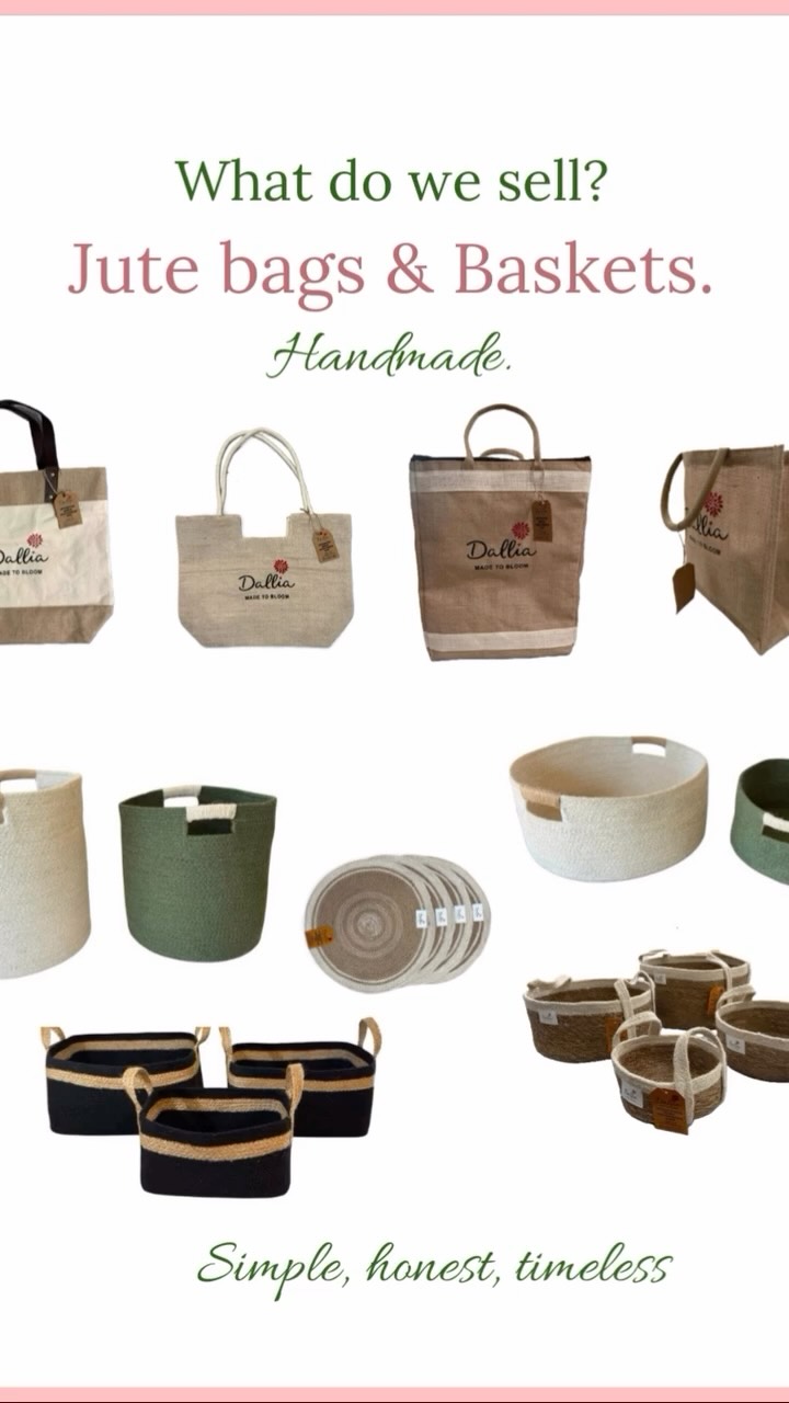 #jutebags💜 #fairtrade #jutedesign #juterope #purpose #basket #dalliaworld #homedecor #dalliamadetobloom #empowerment