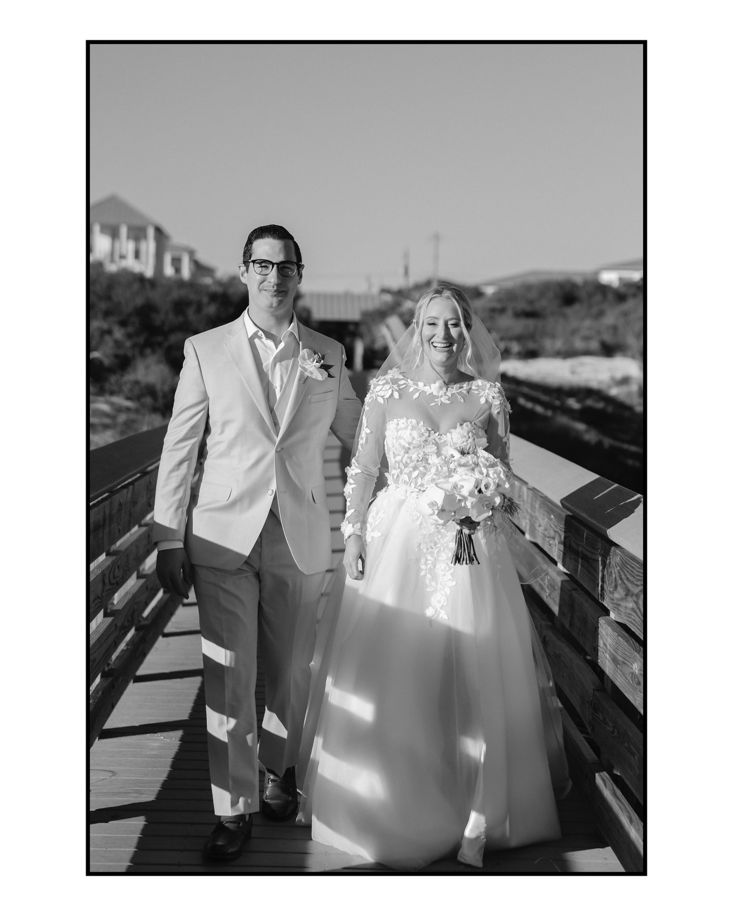 Heather + Dom were the epitome of joy 💍 They had an intimate beach ceremony surrounded by their closest friends and family. Which left us with all the time in the world to venture around Rosemary Beach and document their love story ❤️