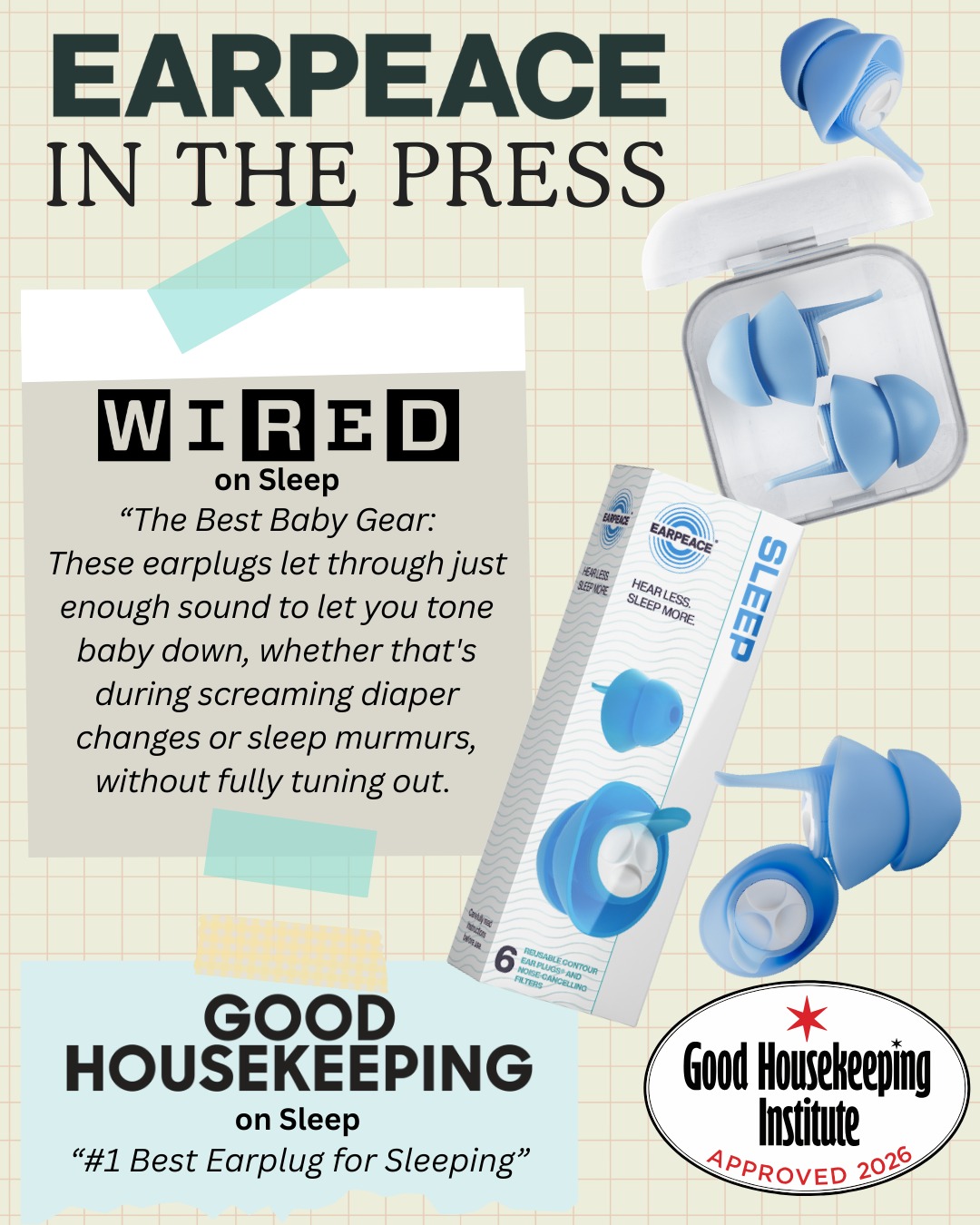 Press approved. Crowd tested. Ear loved. ✨💙 @earpeaceearplugs is making waves in all the right places - from sweet dreams to stadium screams.
🛌 SLEEP featured by WIRED + named #1 by Good Housekeeping
🏋️♀️ EVERYDAY loved by Wirecutter + Essence
🏟️ SPORT PRO spotlighted by GQ + Newsweek
🎶 MUSIC crowned winner by The Strategist + praised by Newsweek
Whether you’re catching Zzz’s, hitting the gym, heading to a game, or front row at your favorite show, @earpeaceearplugs has got your ears covered.
