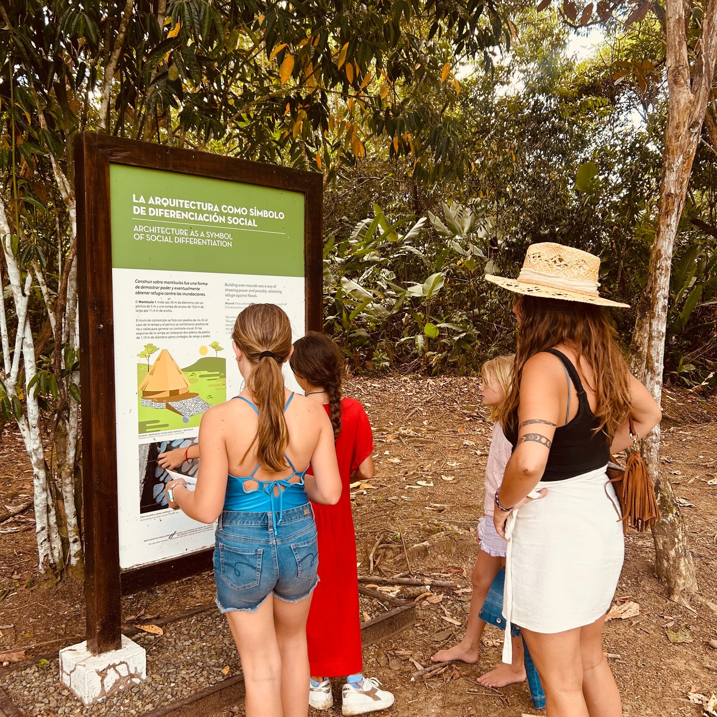 visiting Las Bolas...the children were captivated by the archaeological mysteries of these magical spheres 💫 #stonespheres #lasbolas