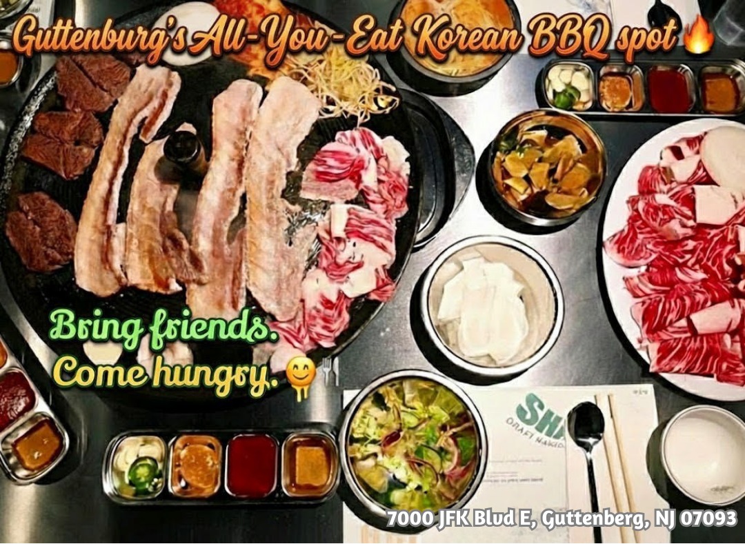 Guttenberg’s All-You-Can-Eat Korean BBQ spot 🔥🥩
21 meats, 19 premium sides, and grill it your way for the full experience.
Bring friends. Come hungry. 😋🍽️
#AllYouCanEat #GuttenbergNJ #KBBQ #O2KBBQ #koreanbbq #koreanfood #hungry #hangout #hudsoncountynj #bringfriends