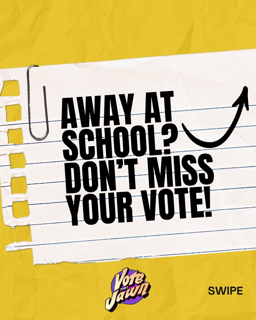 College students 🗣️ if you’re registered to vote at home but are studying away from home, this is for you.
If you won’t be in your home district on Primary Day, you’ll need a mail-in/absentee ballot to vote.
Here’s how it works in Pennsylvania:
✅ Step 1: Make sure you’re registered at your home address.
✅ Step 2: Apply for a mail-in ballot online at vote.pa.gov (or by paper application).
✅ Step 3: Receive your ballot at the address you choose (campus, apartment, etc.).
✅ Step 4: Complete it, seal it properly, and return it by the deadline (must be received by 8PM on Election Day).
Important: You can’t vote in two places. Decide whether you’re voting at home or updating your registration to your campus address — and plan early.
Deadlines come up fast, so don’t wait until finals week to figure it out.
Questions? We’ve got you. #VoteThatJawn