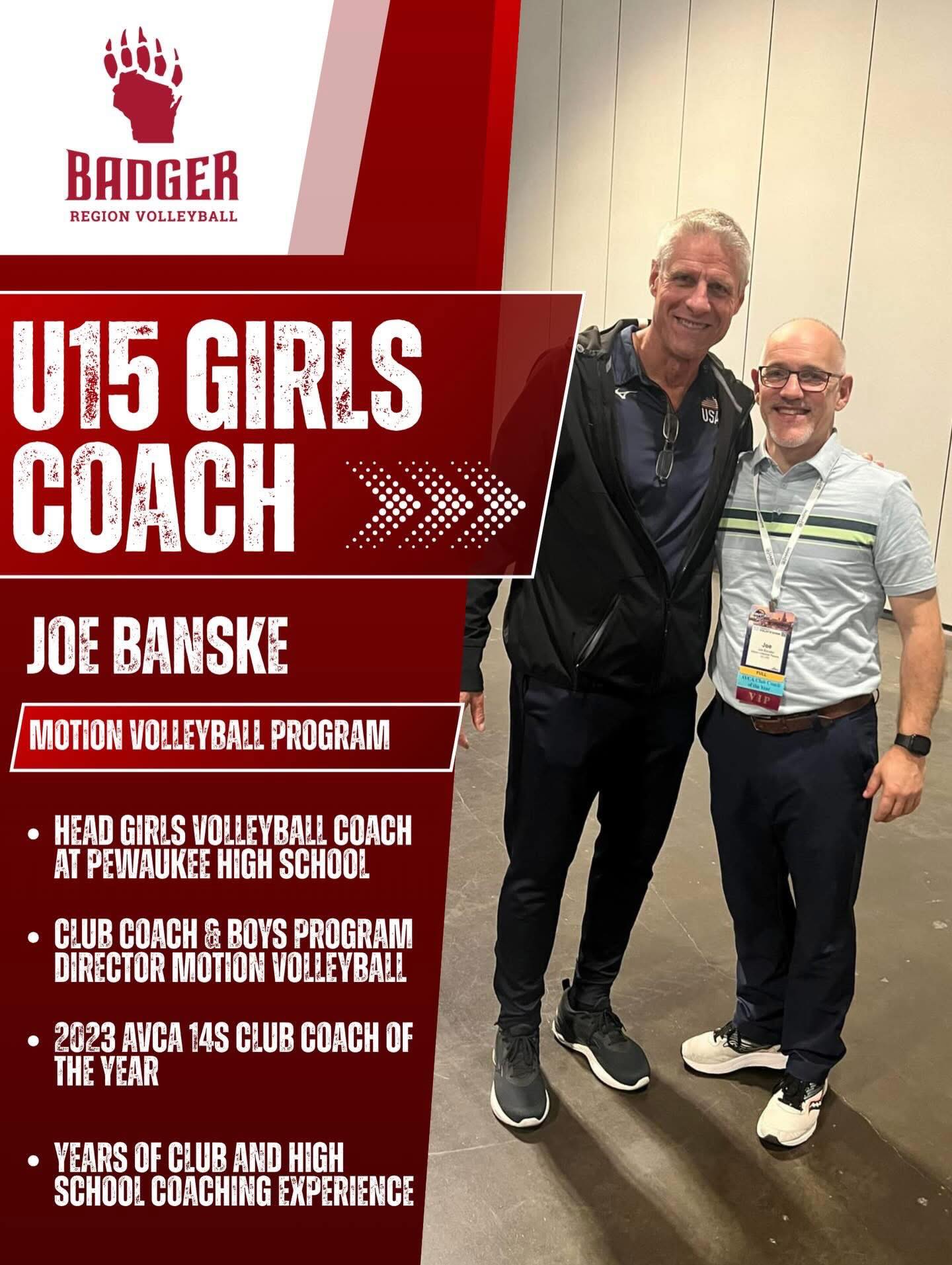 We are so happy to have Joe on our staff at Motion Volleyball Players - Wisconsin and thrilled to see him part of the 2026 Badger Region High Performance All-Star Coaching Staff. Congrats Joe!