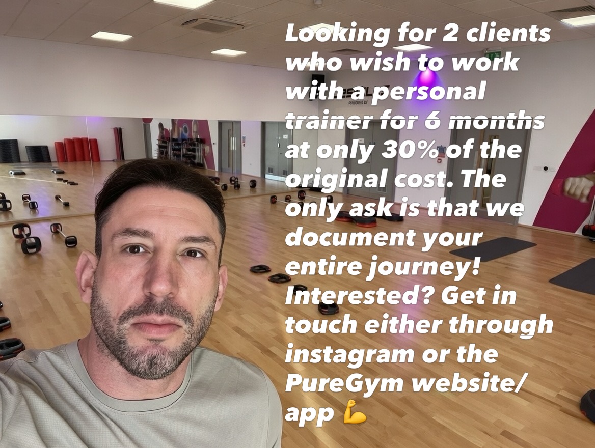 Interested? Get in touch either through instagram or the puregym@app/website