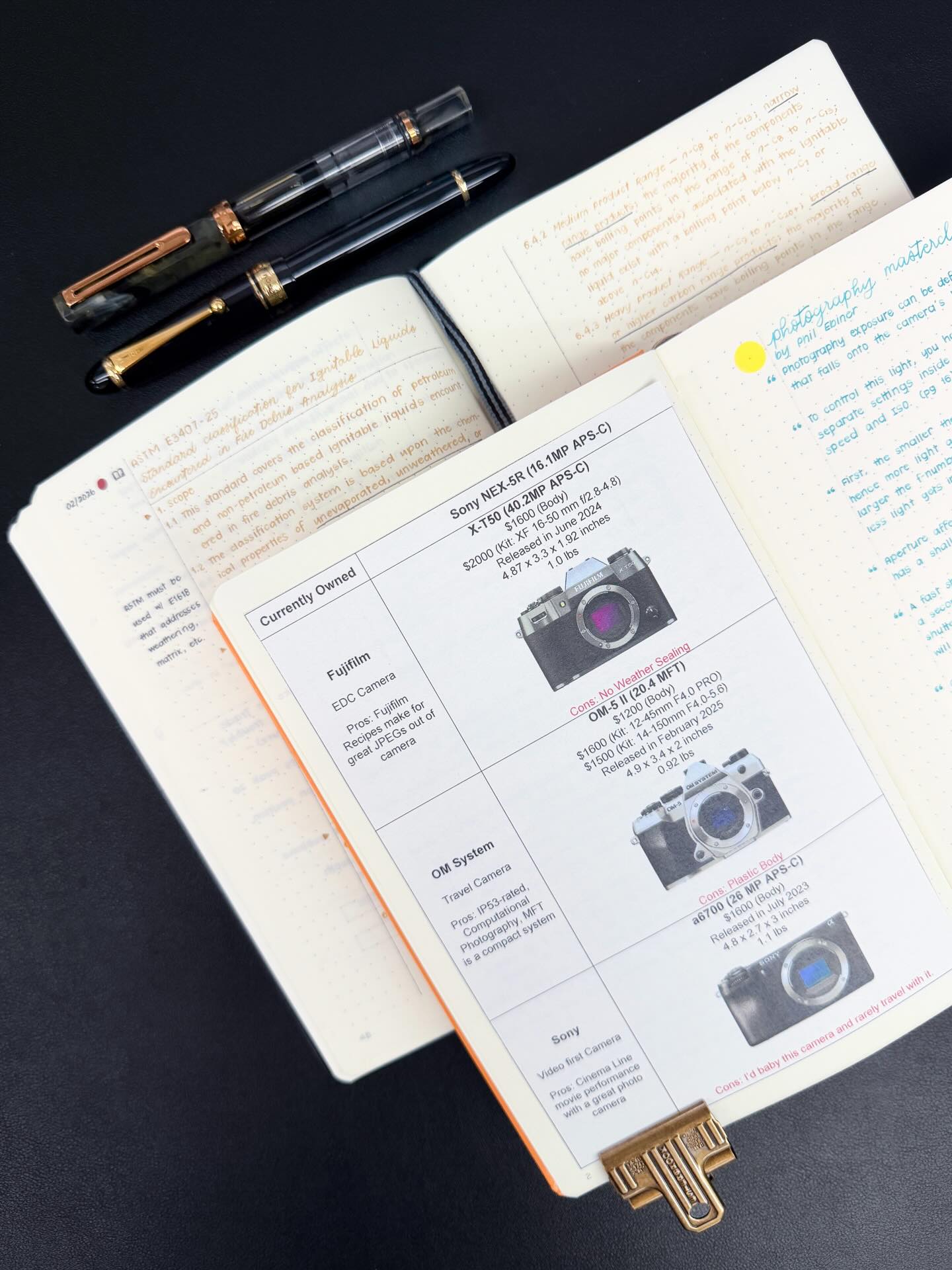 The current state of my commonplace books. 🖋️
My work specific commonplace book is written in sporadically and is full of stuff from scientific articles, standards, and legal statutes.
My personal commonplace book usually has notes about whatever my current hyper fixation is, quotes from books, song lyrics, and various lists.
I also still love using colored ink for copied text and black/gray ink for my notes.
What are you writing in your commonplace book?
Supplies:
@leuchtturm1917usa A5 Dot Grid Notebooks
@pilotpenusa Custom 823
@twsbi Eco
#journalcommunity #fountainpenaddict #notetaking #handwriting