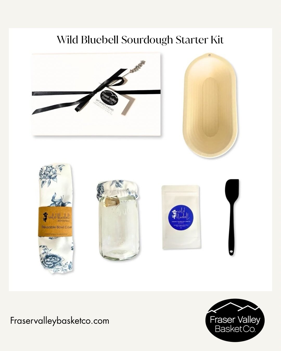 Something a little different has arrived at Fraser Valley Basket Co 💙
We’re so excited to introduce the Wild Bluebell Homestead Sourdough Starter Kit, created by the lovely Lou.
Centered around a 75 year old heritage Italian sourdough starter, this thoughtfully curated kit includes everything needed to begin or deepen your sourdough journey. Vintage inspired details, practical tools, and a beautiful white magnetic box make it perfect for gifting or starting a new kitchen tradition at home.
Each kit includes repurposed vintage fabric covers, and quantities are limited based on the beautiful fabrics Lou has sourced. Once a fabric is gone, it is gone.
We love supporting local makers, and this one feels extra special.
Now available on our website.
#FraserValleyBasketCo #BCMade #SupportLocalBC #ChilliwackBC #SourdoughStarter