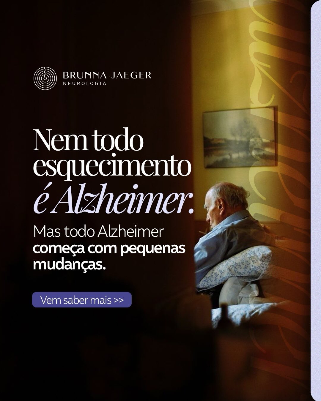Nem todo esquecimento é Alzheimer.
Mas ignorar mudanças persistentes também não é cuidado.
No consultório, eu vejo dois extremos com frequência:
ou tudo é “normal da idade”
ou qualquer falha vira motivo de pânico.
O que diferencia envelhecimento esperado de um processo neurodegenerativo não é um episódio isolado — é a progressão, a repetição e o impacto funcional.
É sobre compreender o momento do cérebro e agir com responsabilidade.
Arraste para o lado, entenda e compartilha este conteúdo com quem precisa entender quais são os sinais de alerta!
