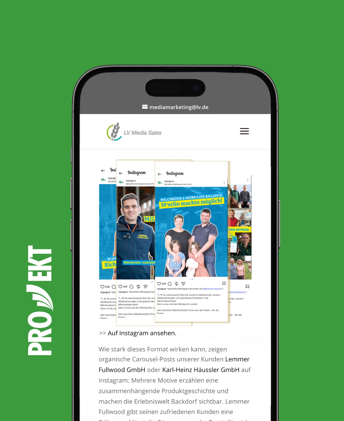 Wir machen aus Swipes Wirkung:
Carousel-Anzeigen sind echte Performance-Treiber – besonders für erklärungsbedürftige Produkte im Agrarbereich.
Die im aktuellen Artikel vom LV vorgestellte Carousel-Ad für Lemmer Fullwood…
👉 … wurde von uns konzipiert und umgesetzt.
Warum Carousels wirken:
✔️ Längere Verweildauer
✔️ Höhere Interaktionsraten
✔️ Mehr qualifizierte Klicks
Mehr dazu im Artikel „Carousel-Anzeigen: Mehr sehen, länger bleiben, besser wirken“ auf lv-mediasales.de.
#CarouselAds #Agrarmarketing #SocialMediaMarketing #PerformanceMarketing