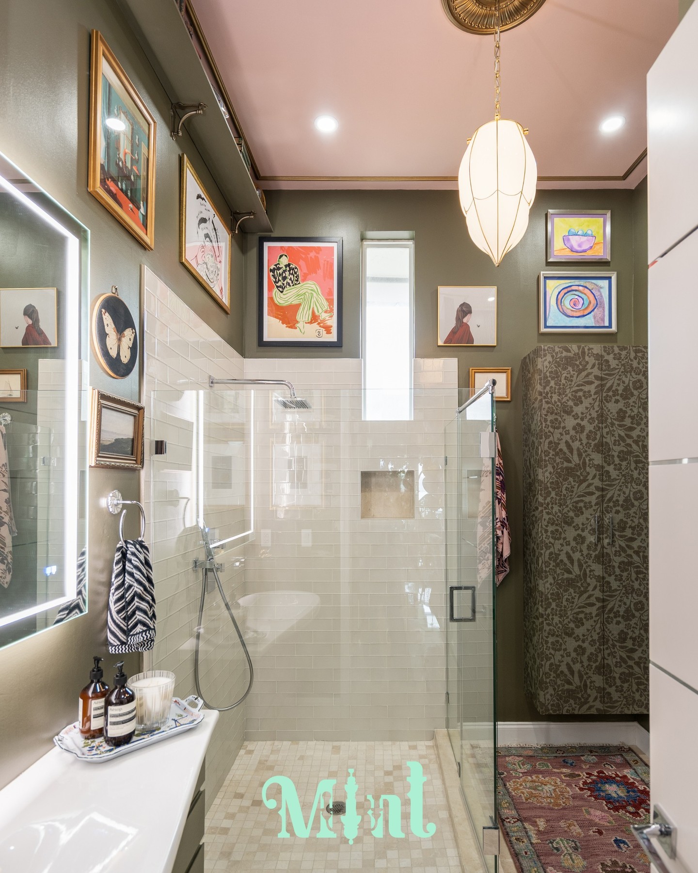 Is it a bathroom, a gallery, or a secret library?
This guest powder room proves that small spaces deserve big personality. I wanted guests to feel like they'd stumbled into an unexpected room in a British country cottage. In this space- design goes beyond function and becomes about creating an experience filled with art, books and layers of detail. This little powder room has become one of my favorite projects to date!
What do you see when you open this door? I'd love to know!
#MintDecorMagic #MiamiInteriorDesign #SmallSpaceDesign #DesignInspo #PatternPlay