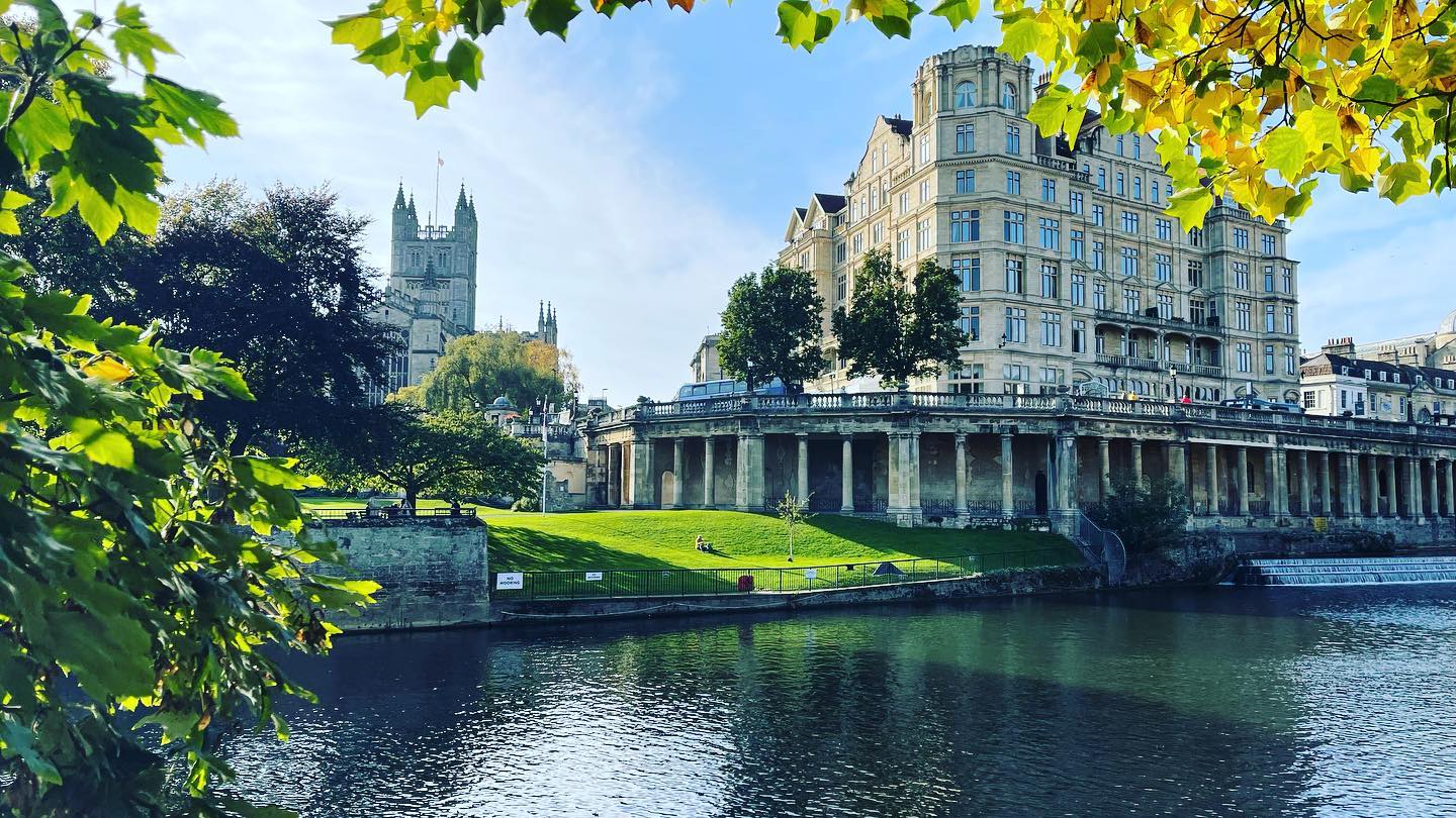 View from the River Avon. Never get tired of it. #bathabbey