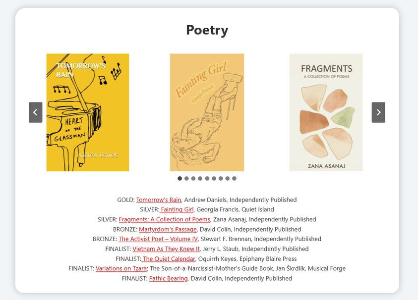 I’m delighted to announce that my debut poetry collection Fainting Girl won the Silver Award for Poetry in The 2025 Reader Views Literary Awards!! 🥈🩶
Thank you to everyone at @reader_views for the amazing honour! Special thanks to @samsmallpoetry for helping me create this book that means so much to me 💛 Thank you to @lighthousebks and @good_press for stocking copies!! And finally, a HUGE thank you to everyone who has bought a copy of Fainting Girl and who came to the launch in March—I cannot put into words how much I appreciate all your support 🥰
Congratulations to Andrew Daniels for winning gold and to the other poets who won awards!! 📖
The physical copies of Fainting Girl are sold out, but you can get an ebook copy for £5 on my website—check the link in my bio!! 🔗