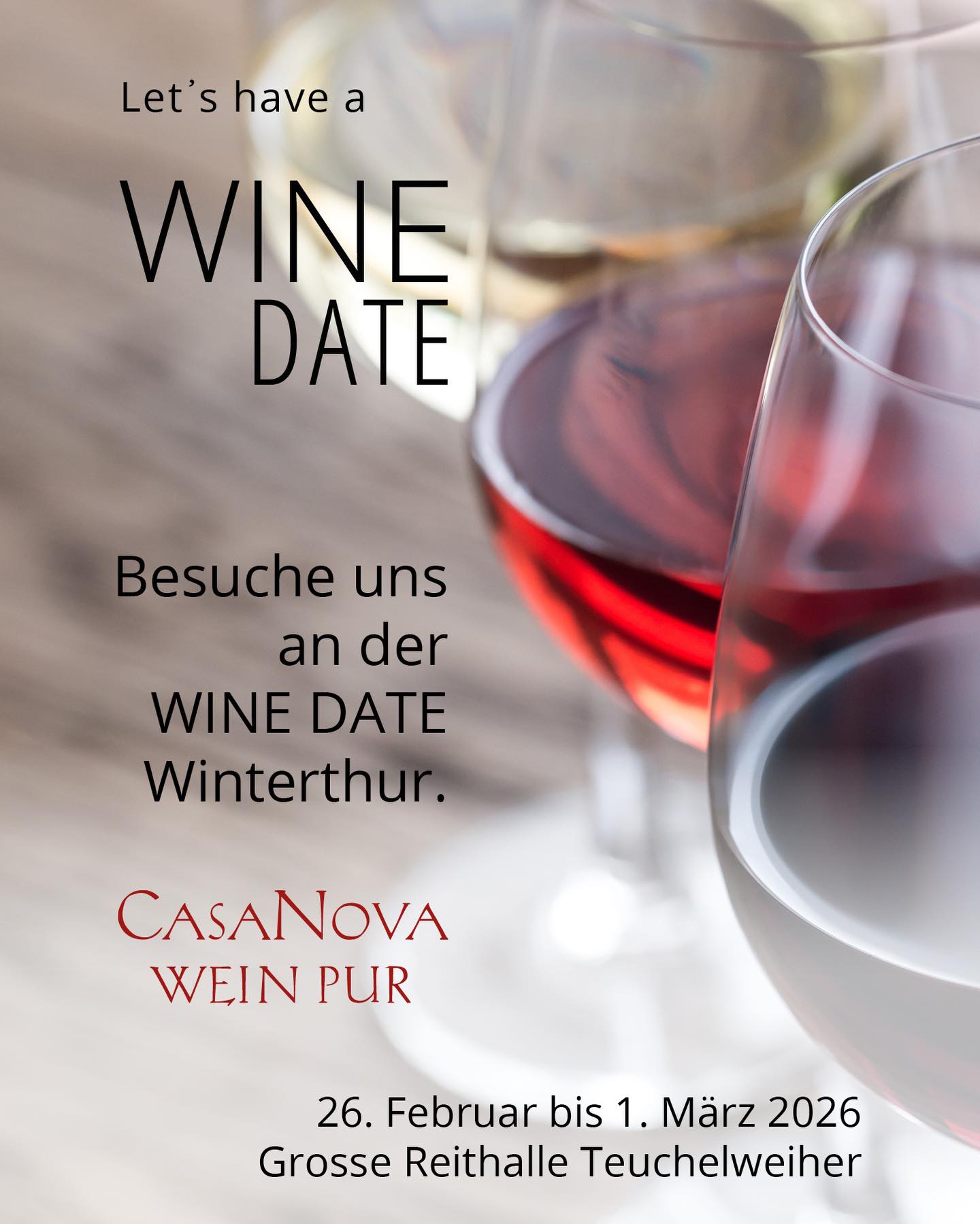 Gratis Ticket anfordern unter kontakt@casanova-weinpur.ch