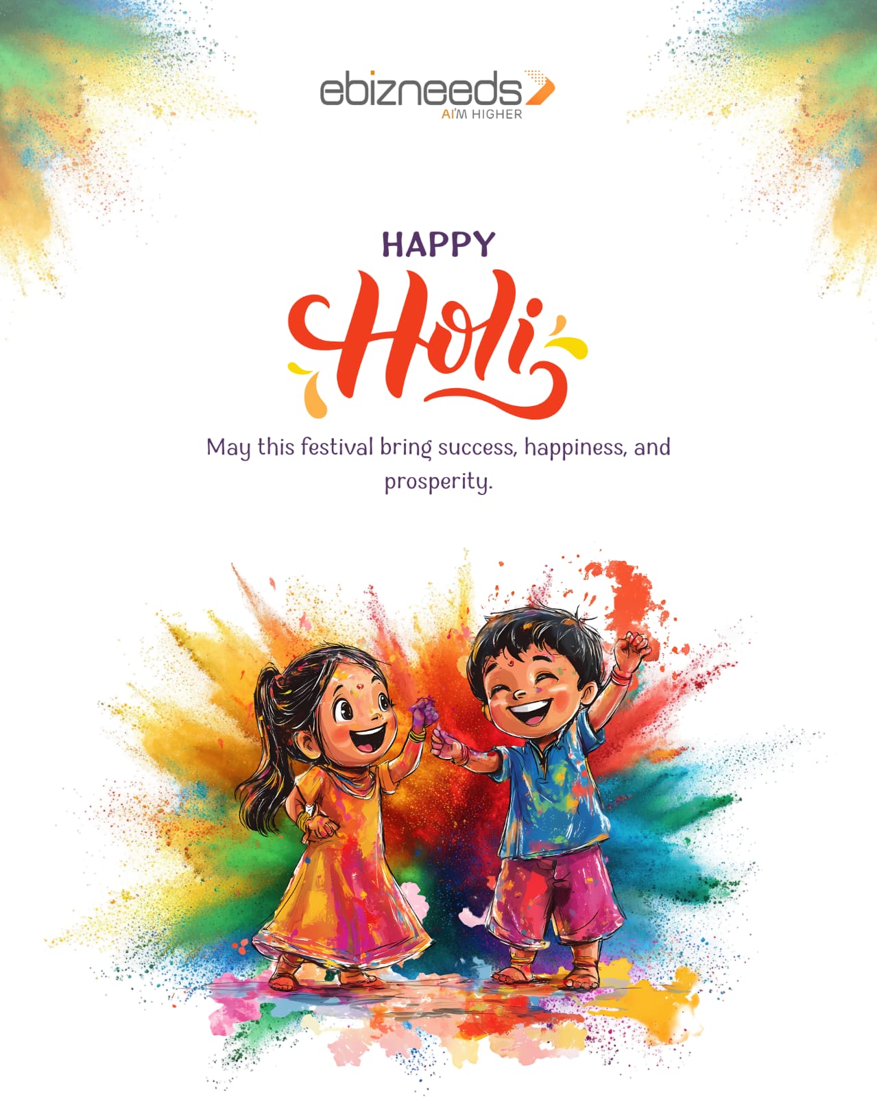 May this festival of colours bring fresh opportunities, brighter collaborations, and vibrant success stories.
Wishing you a safe and joyful Holi.
-Team Ebizneeds
#HoliGreetings #Ebizneeds #CorporateCulture #TeamSpirit #DigitalInnovation #FestivalVibes
