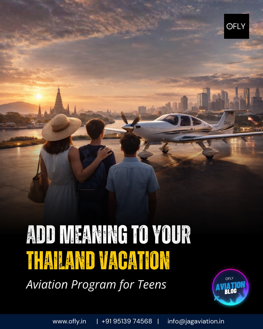 What if your Thailand trip could do more than create memories?
With OFLY’s Aviation Programs for Teens, students explore the world of flying, step inside real aircraft, and discover the science behind aviation.
Add meaning to your Thailand trip.
Let curiosity take flight. ✈️
#TeenAviation #FutureAviators #AviationCamp #OFLY #Thailand
