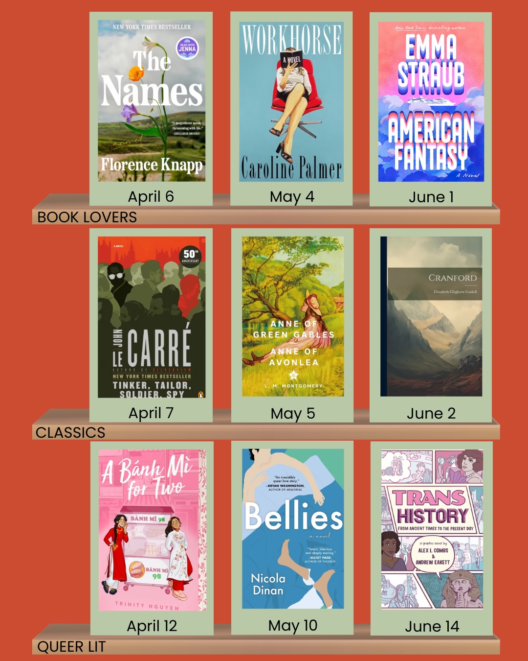 Mark your calendars and check your TBR lists!
Here are the next reads for our 15+ book clubs for April, May, and June. Our book clubs are free and open to everyone, just RSVP through our website so we can save you a seat. If you are a bookstore member you get into the book club even if you’re on the waitlist.
See you at book club! 📚