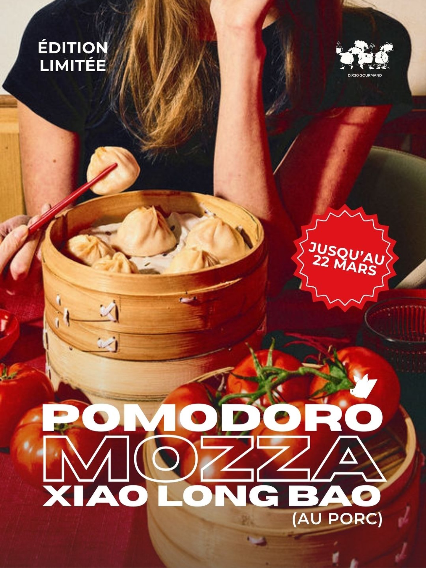 Le Pomodoro Mozza Xiao Long Bao poursuit sa tournée… 🍅🧀
🔓 Nouvelle destination débloquée : Sammi & Soupe Dumpling Quartier DIX30 !
Du porc juteux mijoté dans une sauce pomodoro onctueuse, garni de mozzarella qui fond dans le bouillon à la vapeur.
📍 Disponible chez Sammi & Soupe Dumpling Quartier DIX30
⏳ Jusqu’au 22 mars seulement
✨ Dans le cadre de l’activation DIX30 Gourmand @quartierdix30
DIX30, c’est votre tour 🥟
The Pomodoro Mozza Xiao Long Bao is making its next stop... 🍅🧀
🔓 New location unlocked: Sammi & Soupe Dumpling Quartier DIX30 !
Juicy pork simmered in a velvety pomodoro sauce, finished with mozzarella that melts into the broth as it steams.
📍 Available at Sammi & Soupe Dumpling Quartier DIX30
⏳ Until March 22 only
✨ Part of the DIX30 Gourmand activation @quartierdix30
DIX30, it’s your turn 🥟
