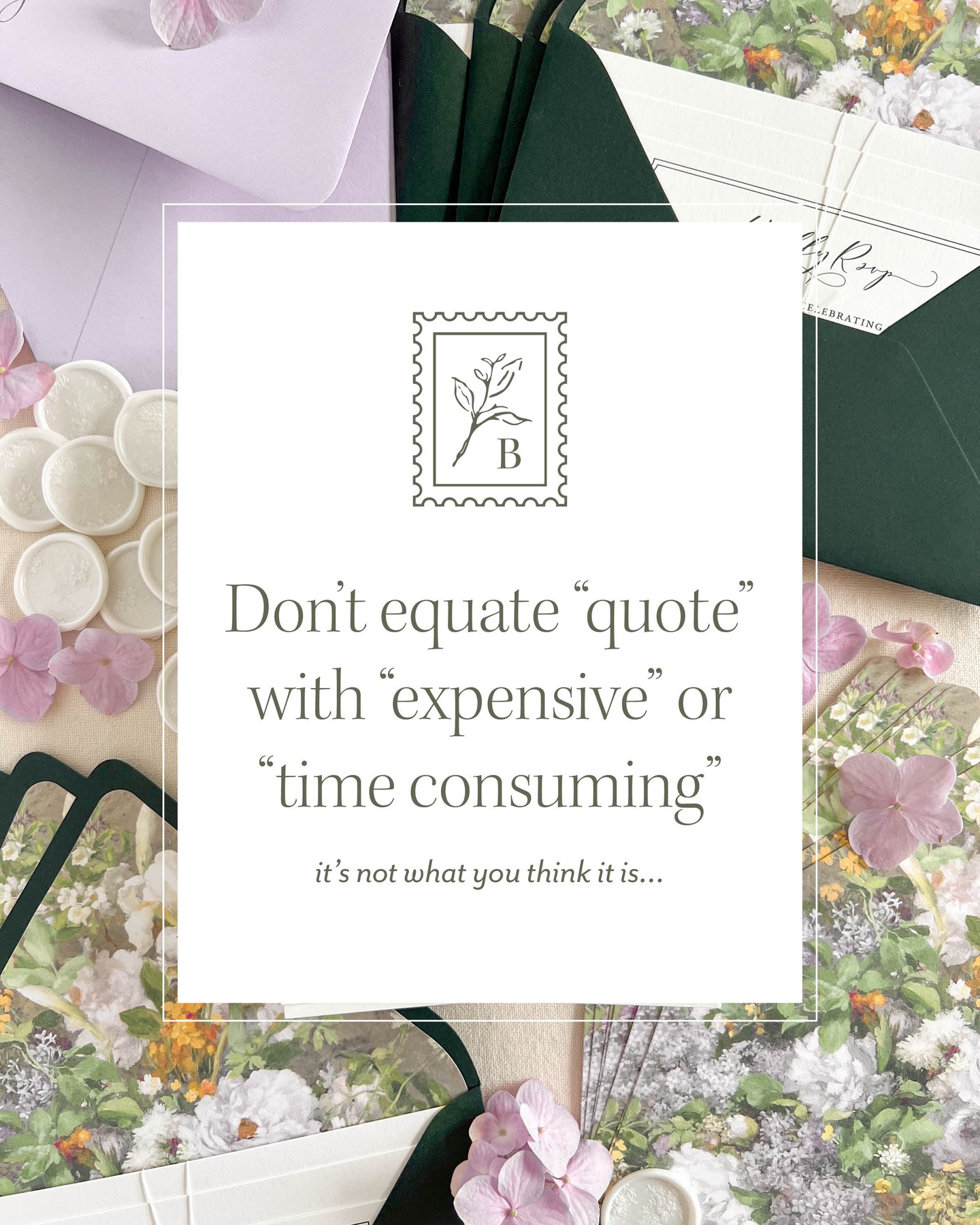 The word quote can sound intimidating. A discovery form can feel like “a lot.”
Let’s redefine something real quick:
A quote does not automatically mean expensive. And it definitely does not mean a long, drawn-out process.
In my world, a quote simply means there are too many beautiful options to make an “add to cart” button realistic.
With 40+ semi-custom designs and countless combinations of paper stocks, print methods, embellishments, and wedding aesthetics, a preset checkout would either overwhelm you… or limit you.
So instead, I build it intentionally.
And here’s what that actually looks like:
• Turnaround is quick.
• Your proposal is fully itemized so you can clearly see where every dollar is allocated.
• You receive a generic visual mockup so you can picture everything together.
No mystery pricing. No waiting weeks. No pressure. Just clarity.
The discovery form isn’t about making this feel “big.” It’s about making it accurate, efficient, and tailored to you.
If you’ve been avoiding inquiring because you assumed “quote = expensive + time-consuming” … I hope this shifts that for you 🤍
When you’re ready, I’ll walk you through it.
#Michiganweddingstationer
#Semicustomweddinginvitations
#luxuryweddingdetails
#Weddinginvitationdesigner
#Detroitweddingvendors