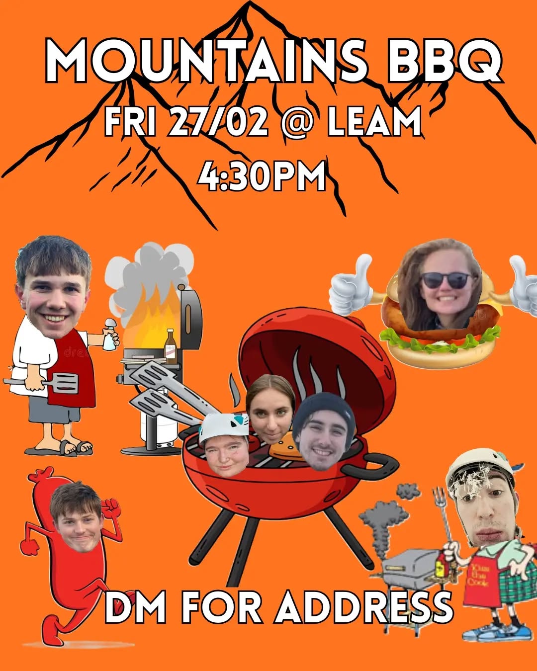 MOUNTAINEERRSS!
This friday at 4:30 we're having a grilled feast in a weed infested Leamington garden! All members welcome just message for the address. expect notes of 🍔 and hints of 🌭