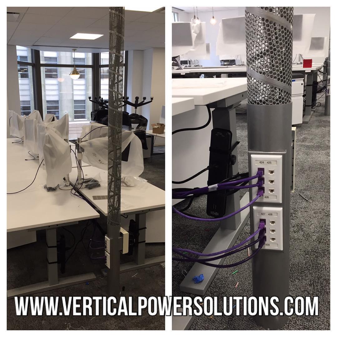 Project: Wayfair Boston, MA #workstation #officedesign #openofficedesign #cubicle #powerpole #officedecor