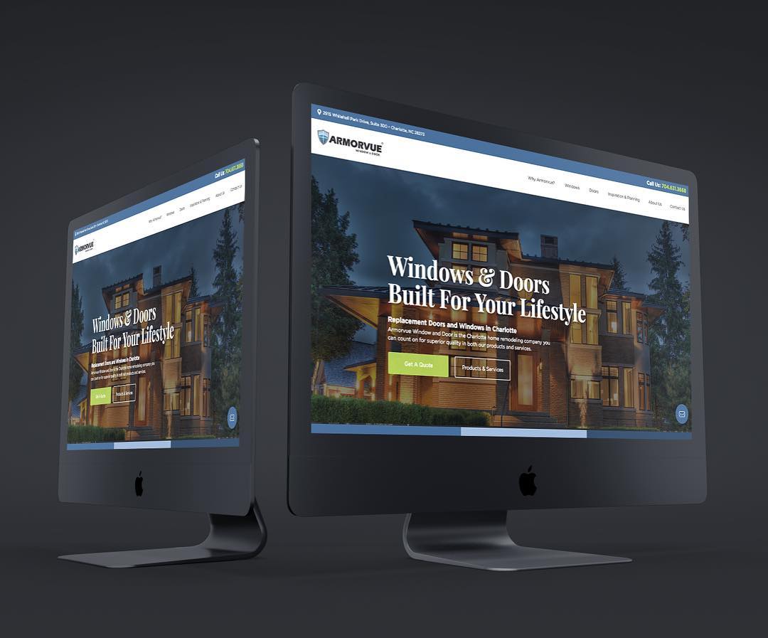 Website Design For Armorvue Window & Door in Charlotte. #webdesign #websitedesign #website #design #webdesigner